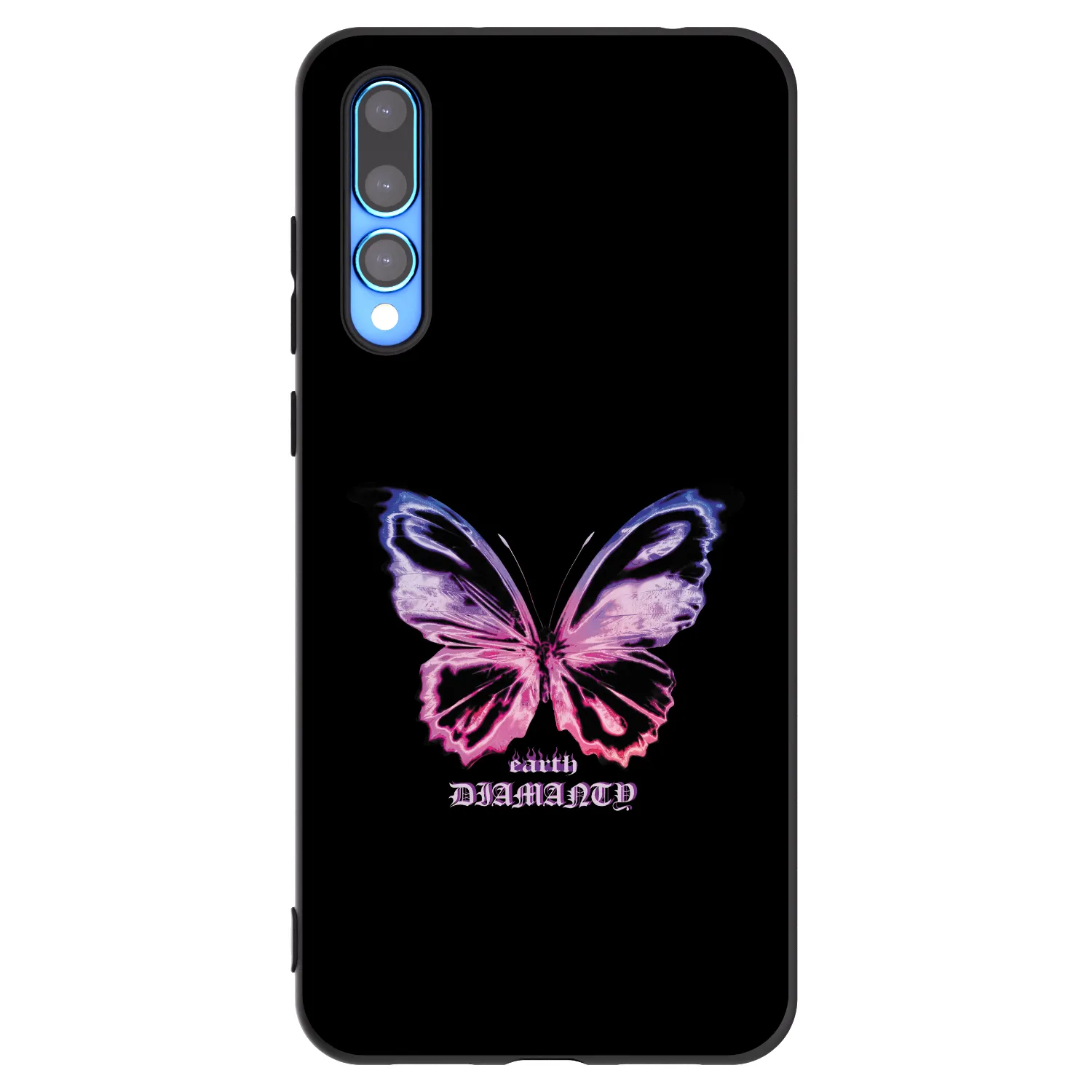 Picasee crna silikonska maskica za Huawei P20 Pro - Diamanty Purple