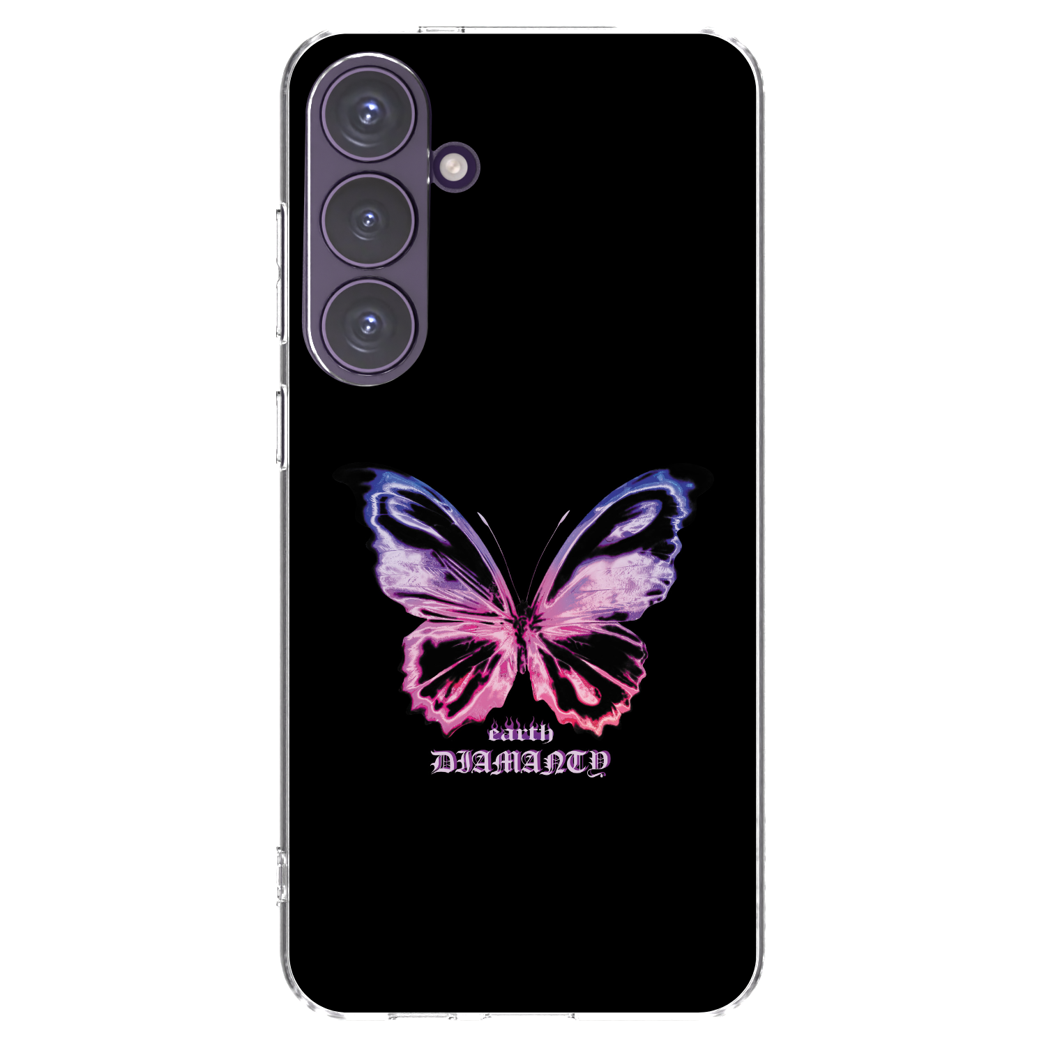 Picasee silikonska prozirna maskica za Samsung Galaxy S24+ S926B 5G - Diamanty Purple