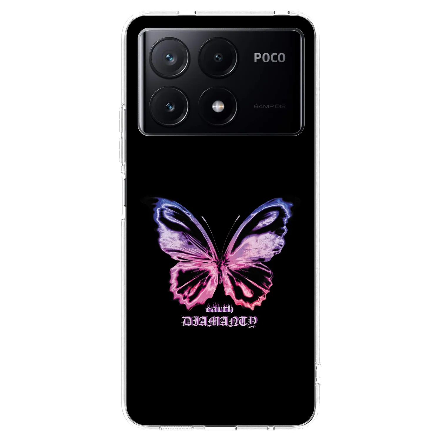 Picasee silikonska prozirna maskica za Xiaomi Poco X6 Pro - Diamanty Purple