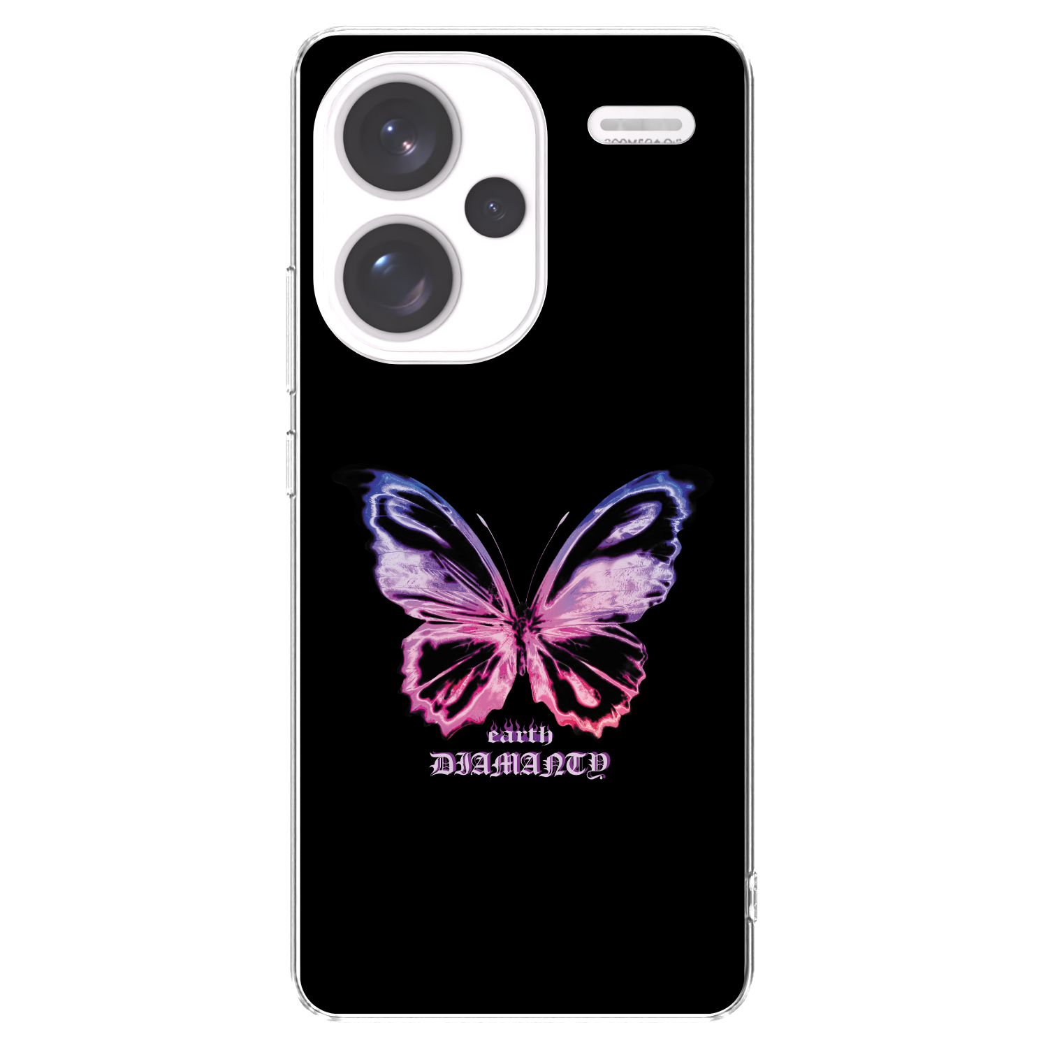 Picasee silikonska prozirna maskica za Xiaomi Redmi Note 13 Pro+ 5G - Diamanty Purple