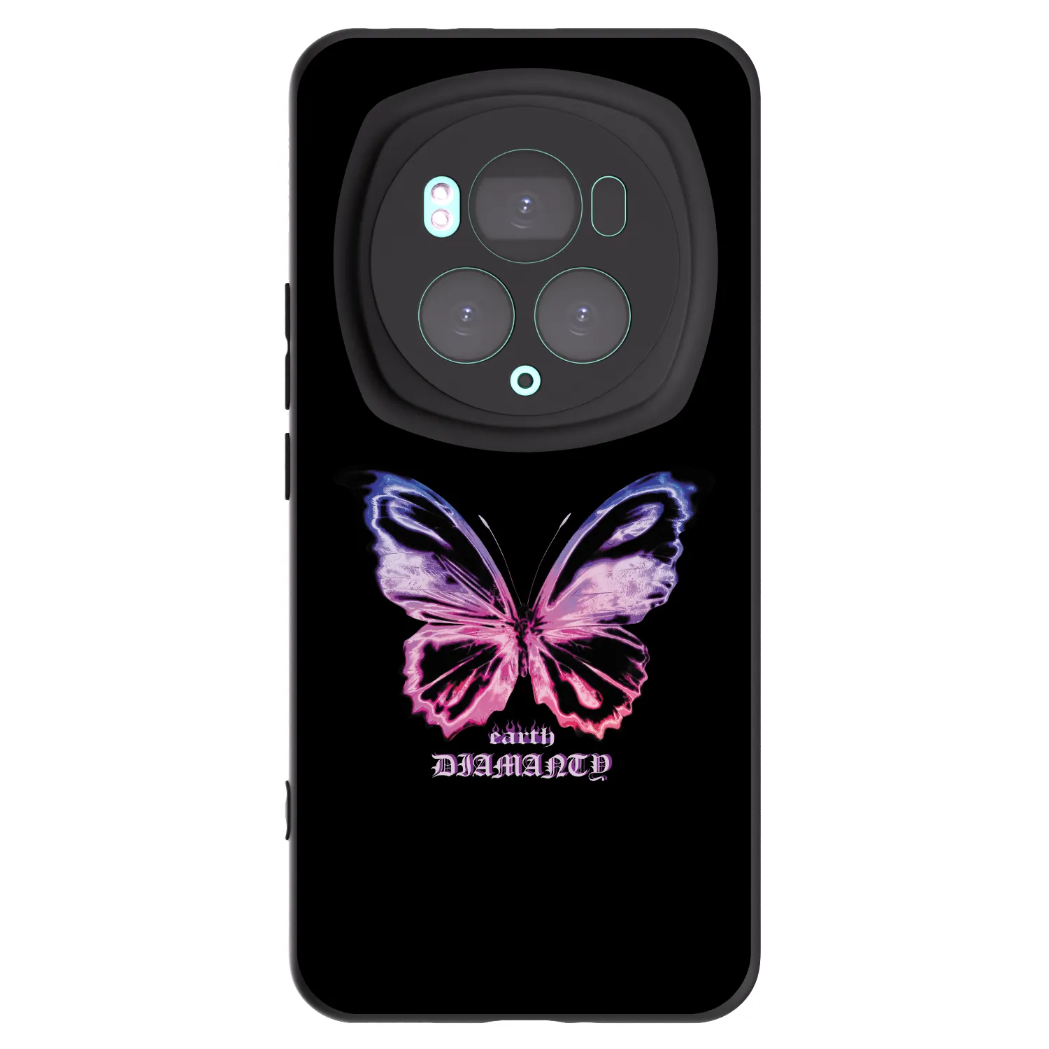 Picasee crna silikonska maskica za Honor Magic6 Pro - Diamanty Purple