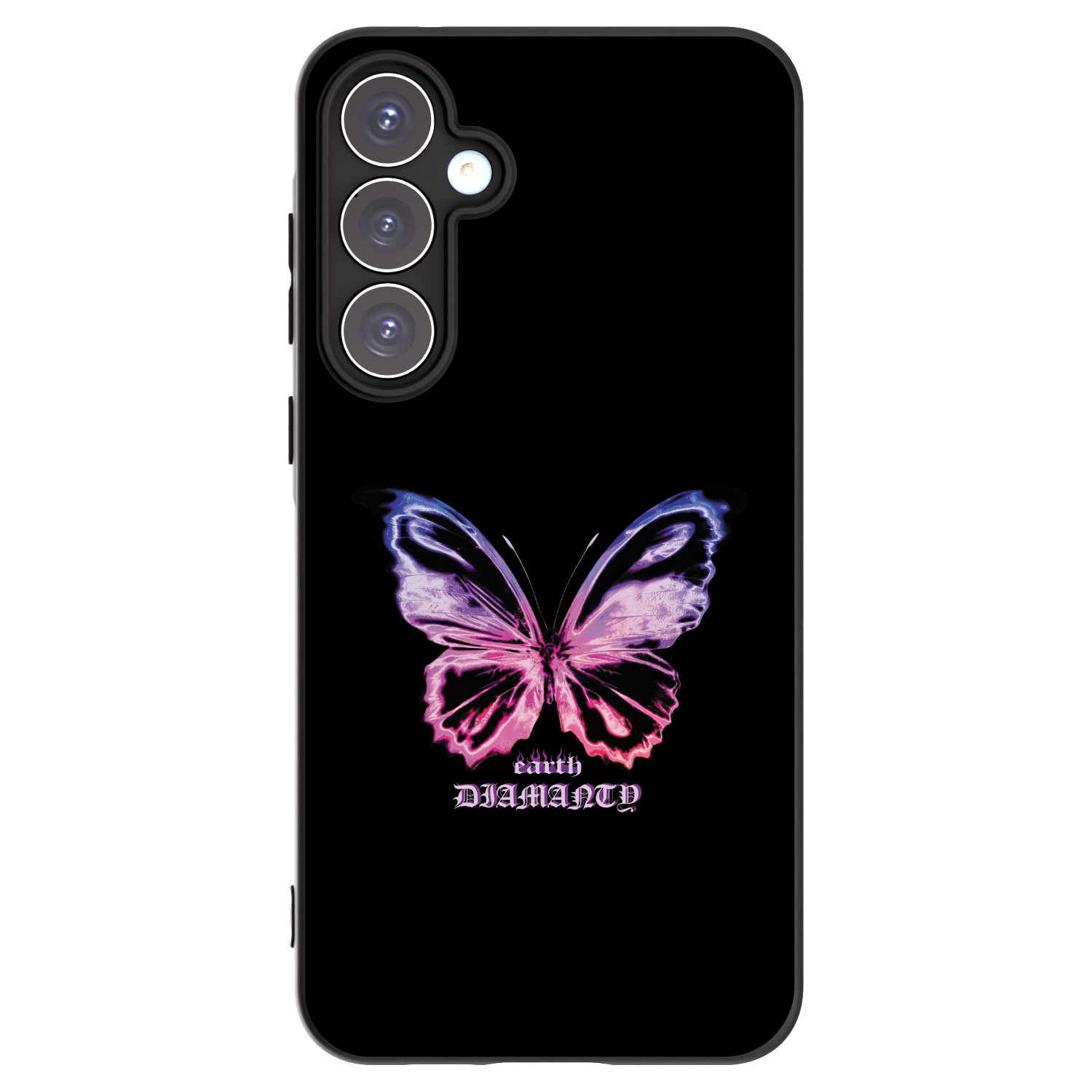 Picasee crna silikonska maskica za Samsung Galaxy A55 5G A556B - Diamanty Purple