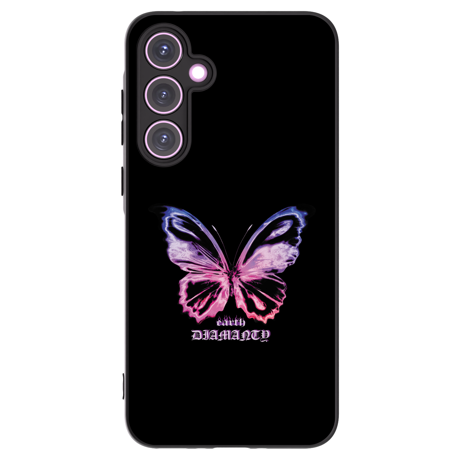 Picasee crna silikonska maskica za Samsung Galaxy A35 5G A356B - Diamanty Purple