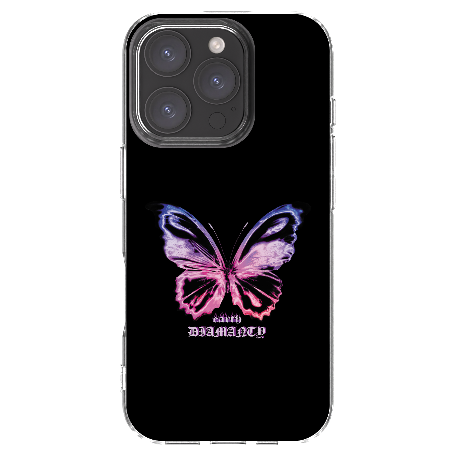 Picasee silikonska prozirna maskica za Apple iPhone 16 Pro - Diamanty Purple