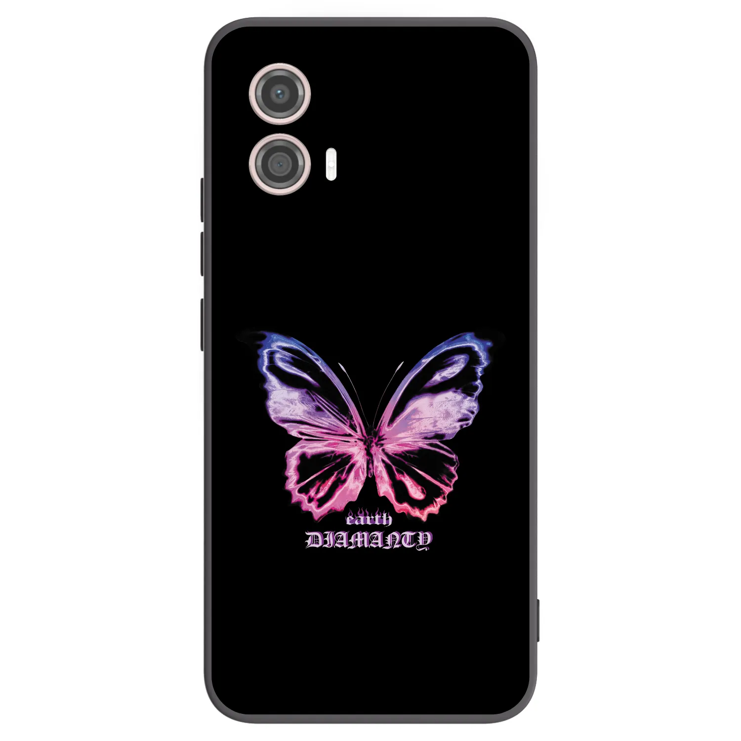 Picasee crna silikonska maskica za Motorola Moto G53 5G - Diamanty Purple