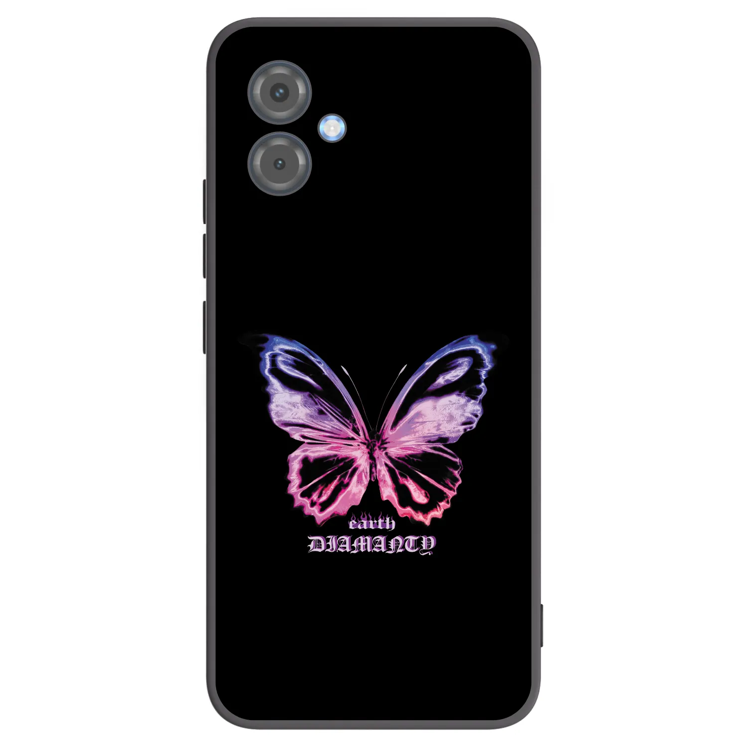 Picasee crna silikonska maskica za Motorola Moto G14 - Diamanty Purple