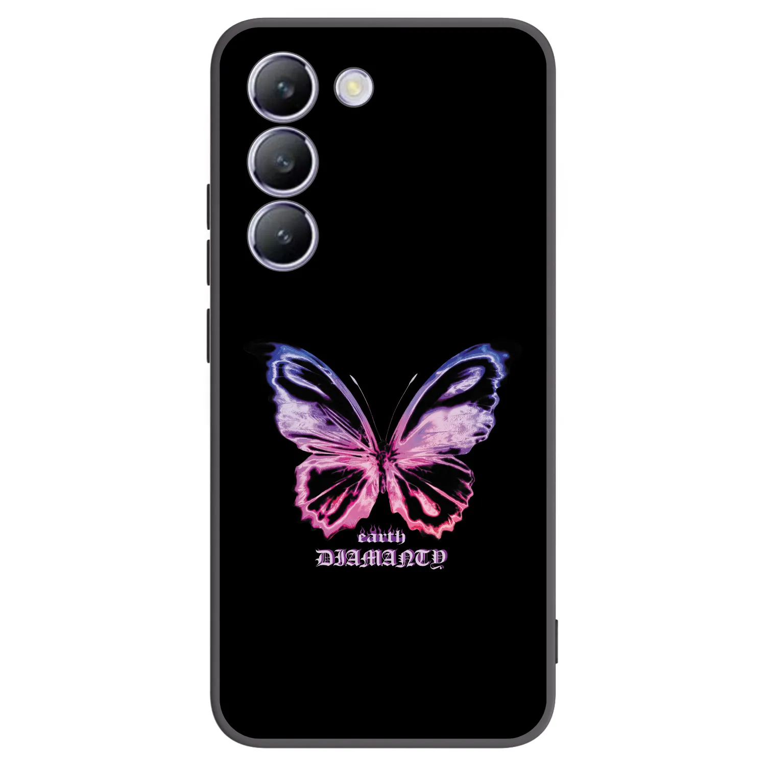 Picasee crna silikonska maskica za Vivo V40 SE 5G - Diamanty Purple
