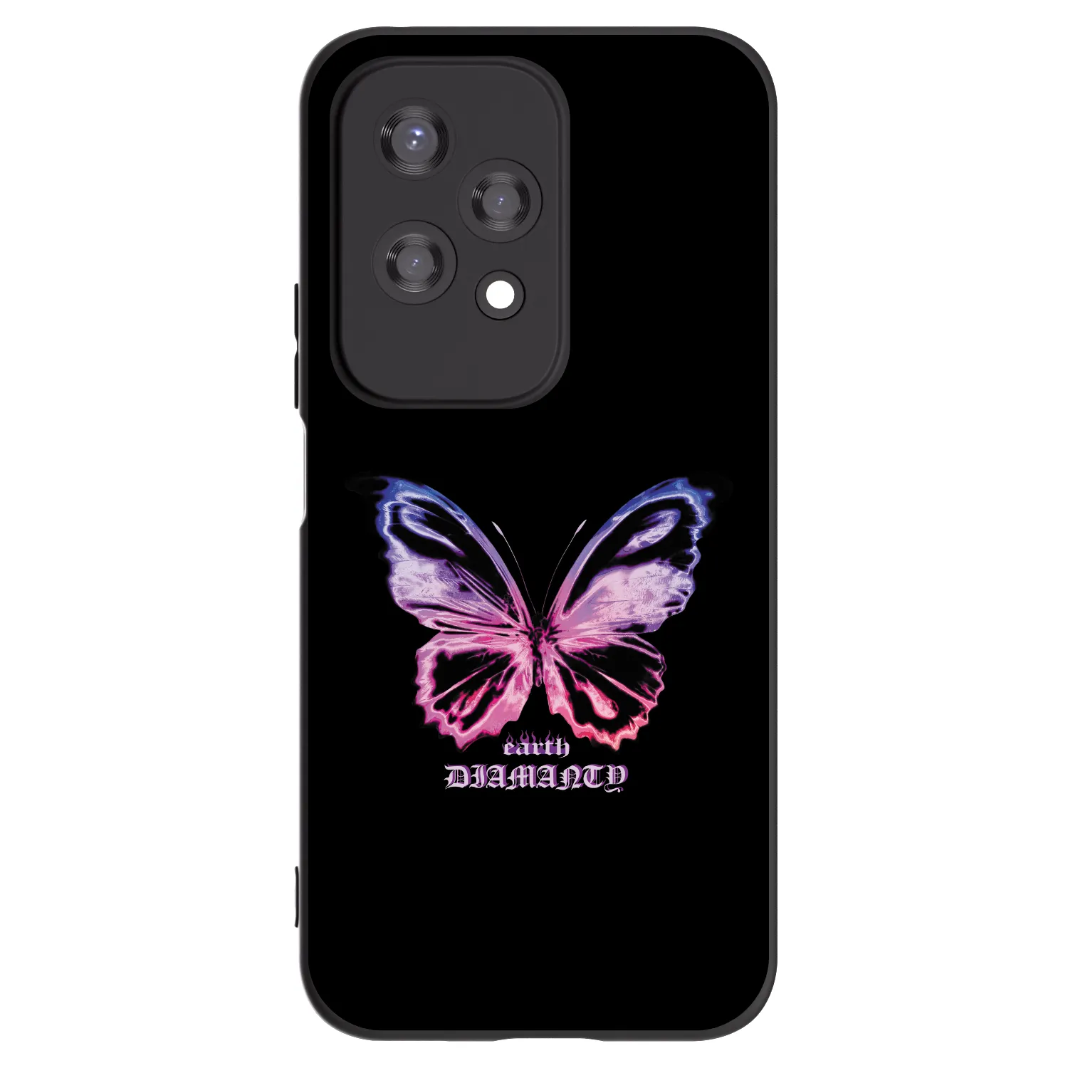 Picasee crna silikonska maskica za Honor 200 Lite - Diamanty Purple