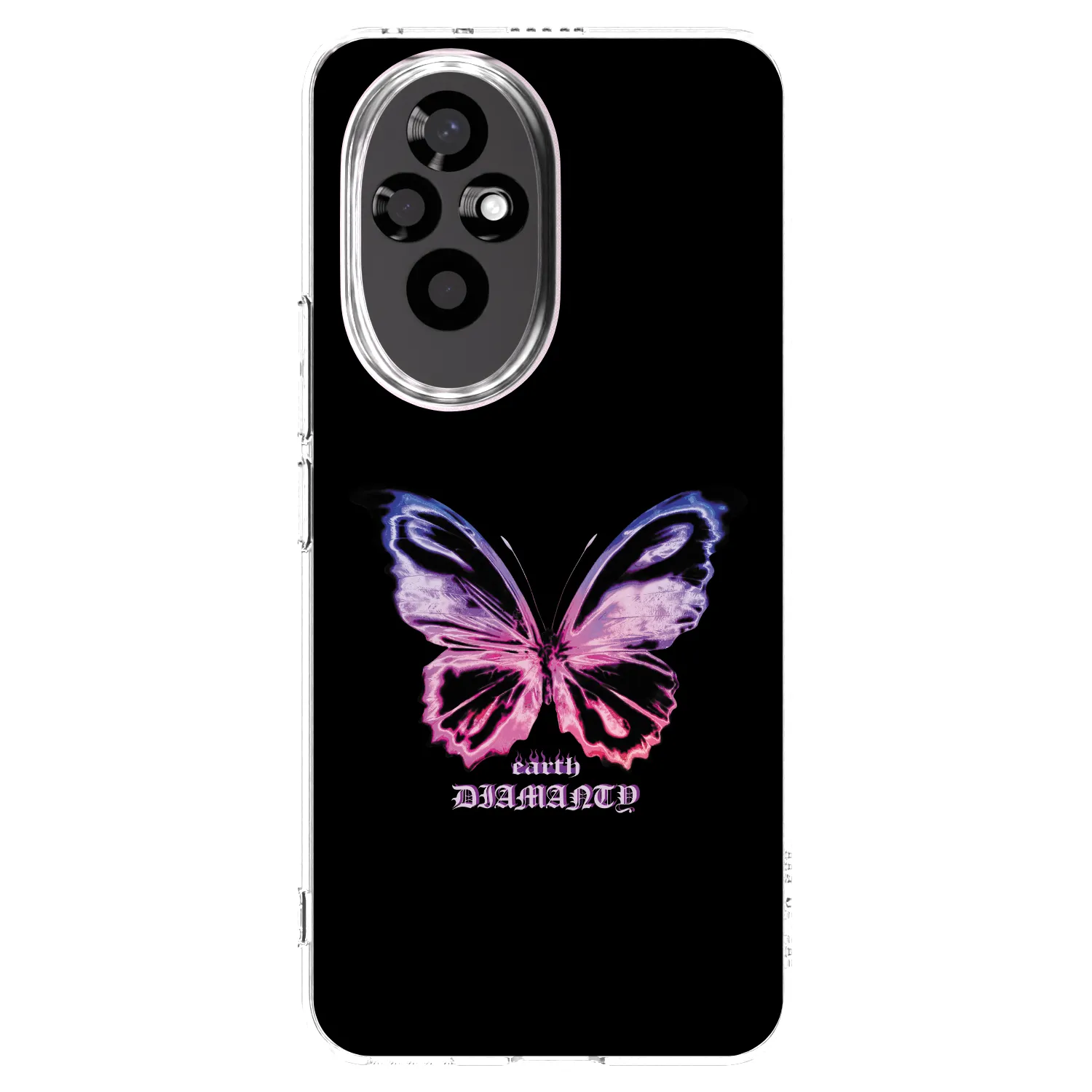 Picasee silikonska prozirna maskica za Honor 200 Pro 5G - Diamanty Purple