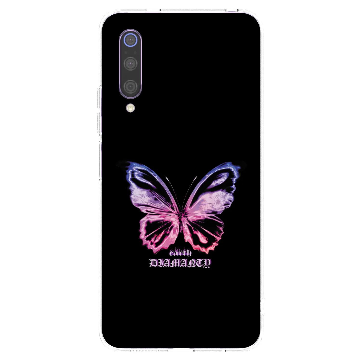Picasee silikonska prozirna maskica za Xiaomi Mi 9 - Diamanty Purple