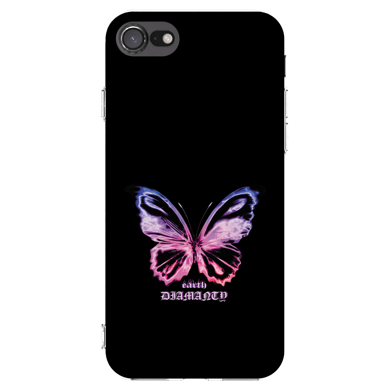 Picasee silikonska prozirna maskica za Apple iPhone 7 - Diamanty Purple