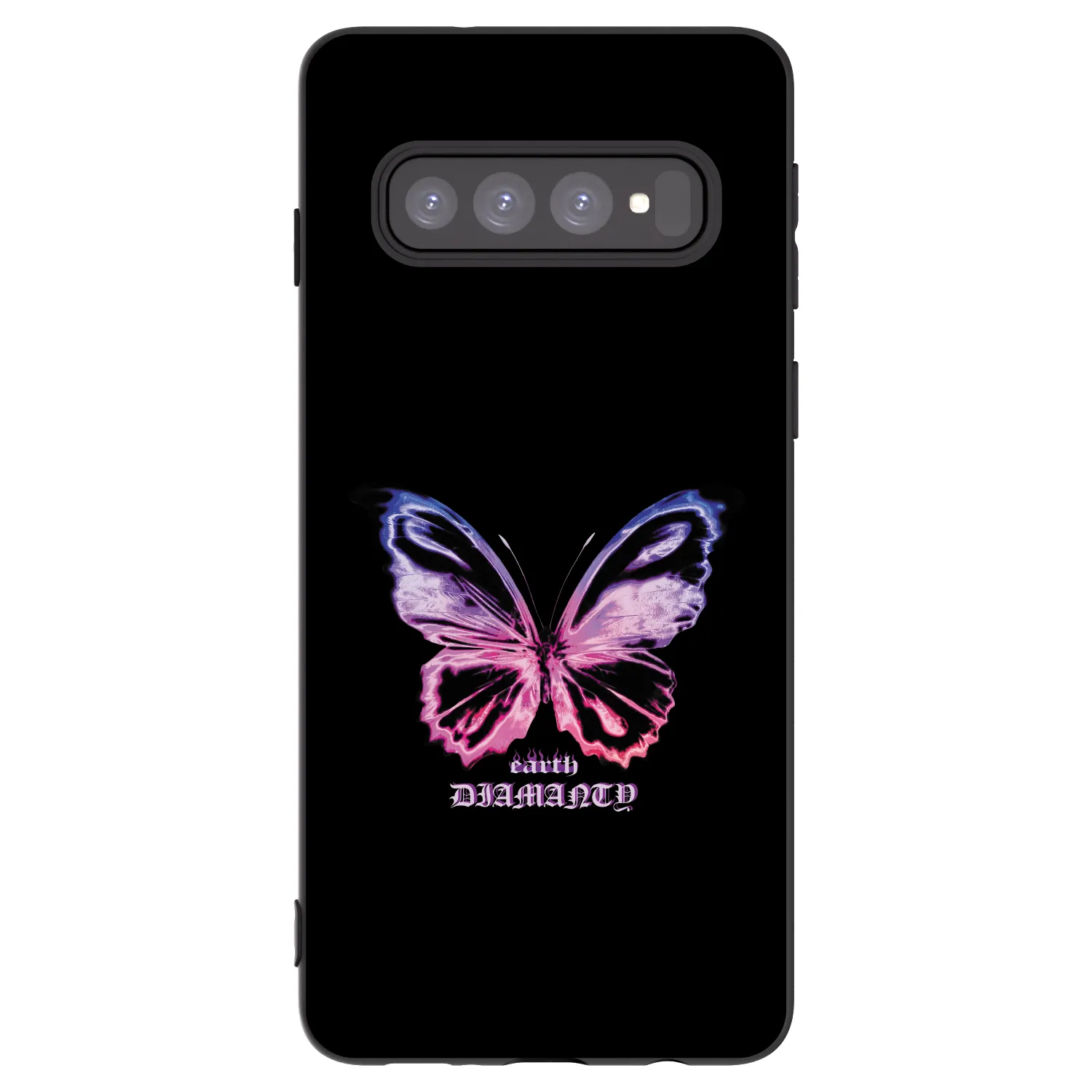 Picasee crna silikonska maskica za Samsung Galaxy S10 G973 - Diamanty Purple
