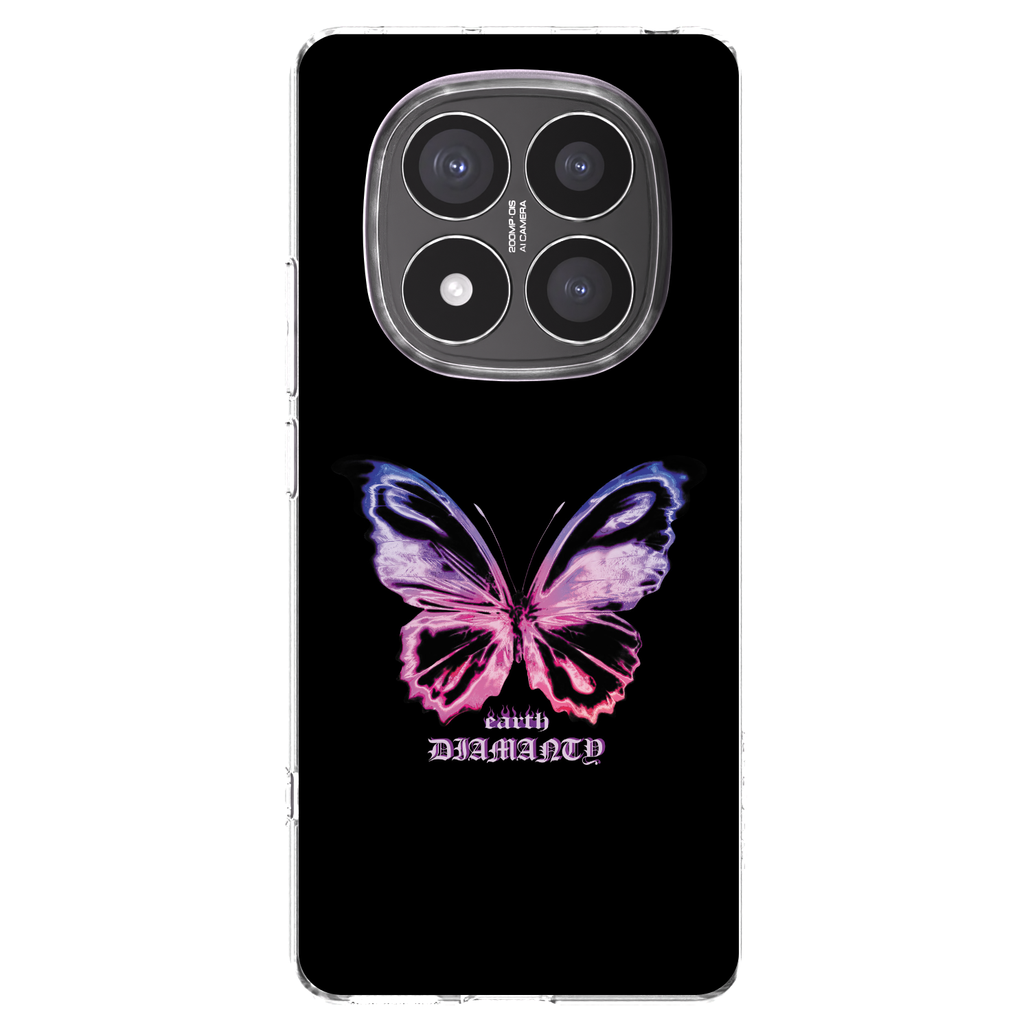Picasee silikonska prozirna maskica za Xiaomi Redmi Note 14 Pro+ 5G - Diamanty Purple