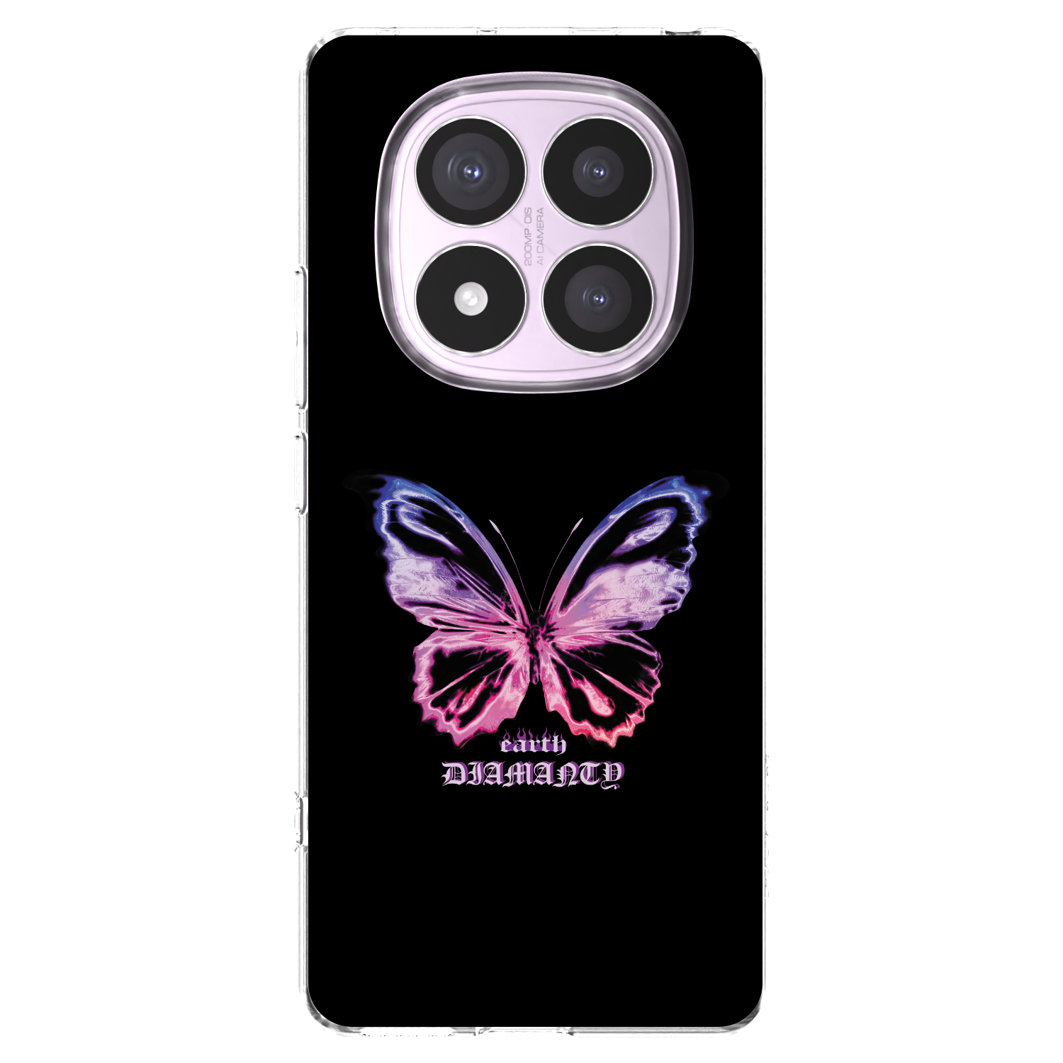 Picasee silikonska prozirna maskica za Xiaomi Redmi Note 14 Pro 5G - Diamanty Purple