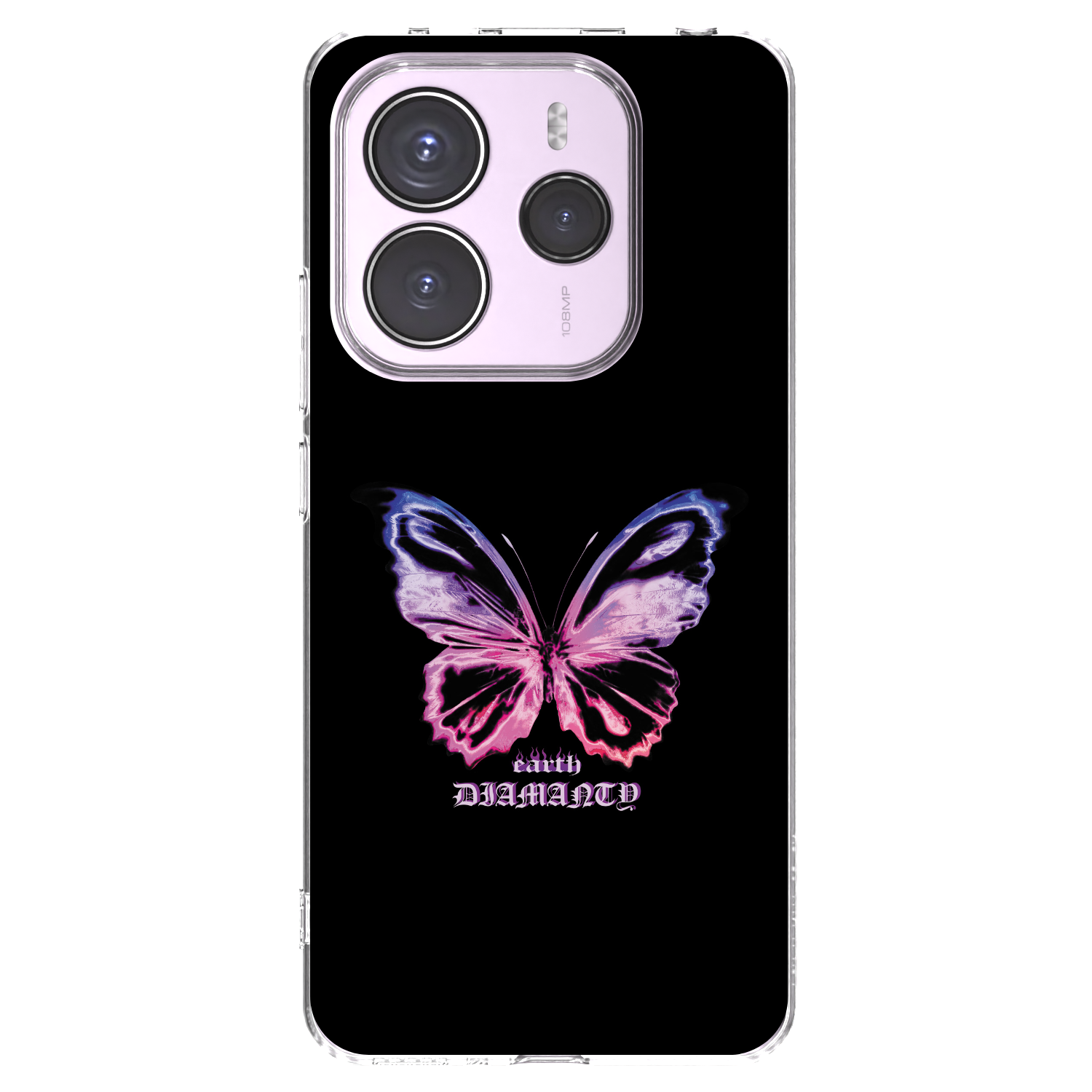 Picasee silikonska prozirna maskica za Xiaomi Redmi Note 14 5G - Diamanty Purple