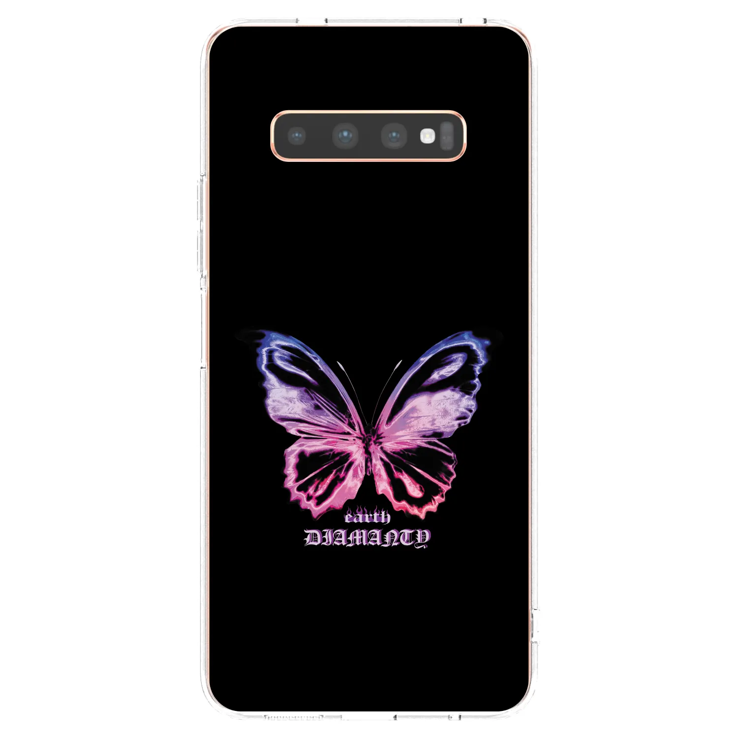 Picasee silikonska prozirna maskica za Samsung Galaxy S10 Plus G975 - Diamanty Purple