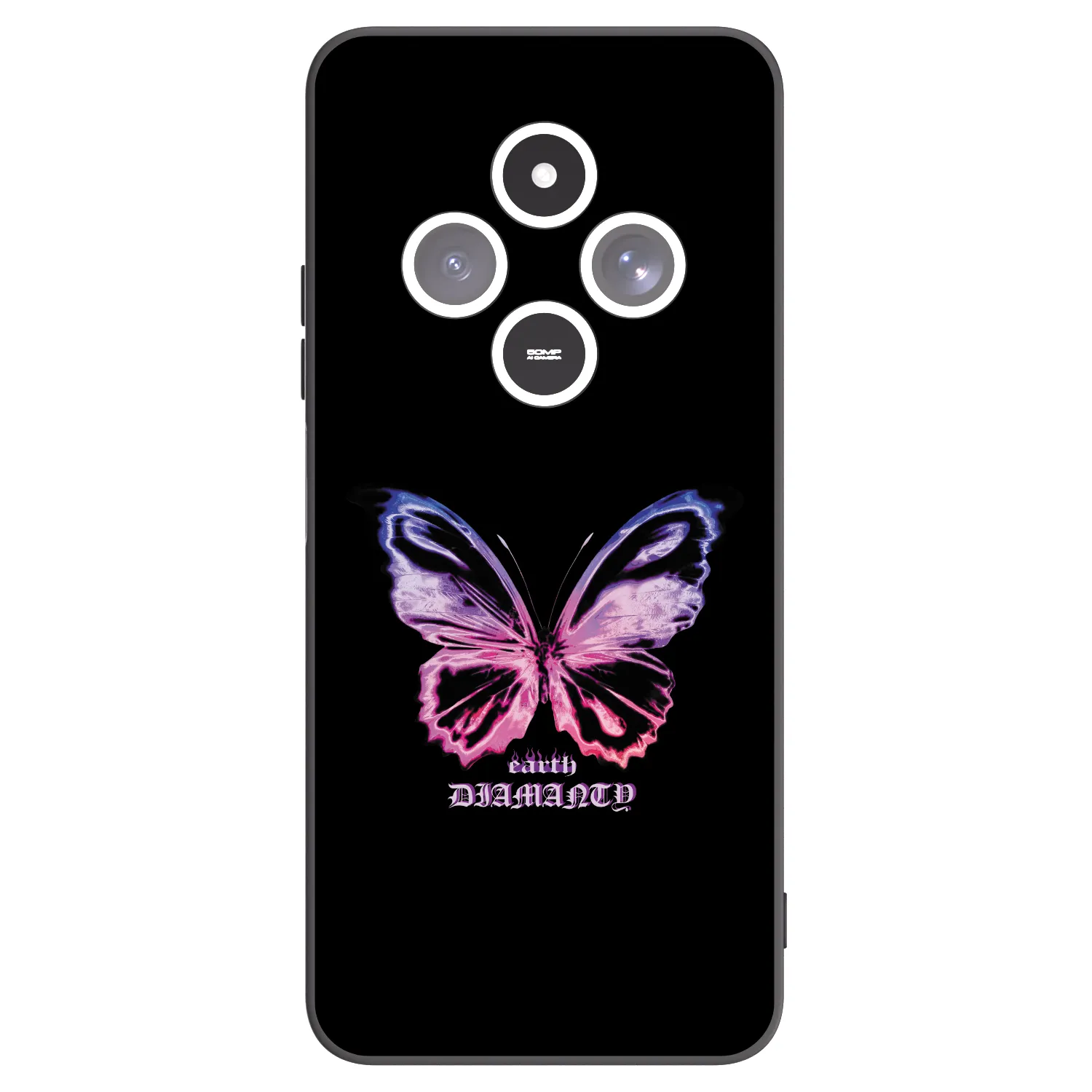 Picasee crna silikonska maskica za Xiaomi Redmi 14C - Diamanty Purple