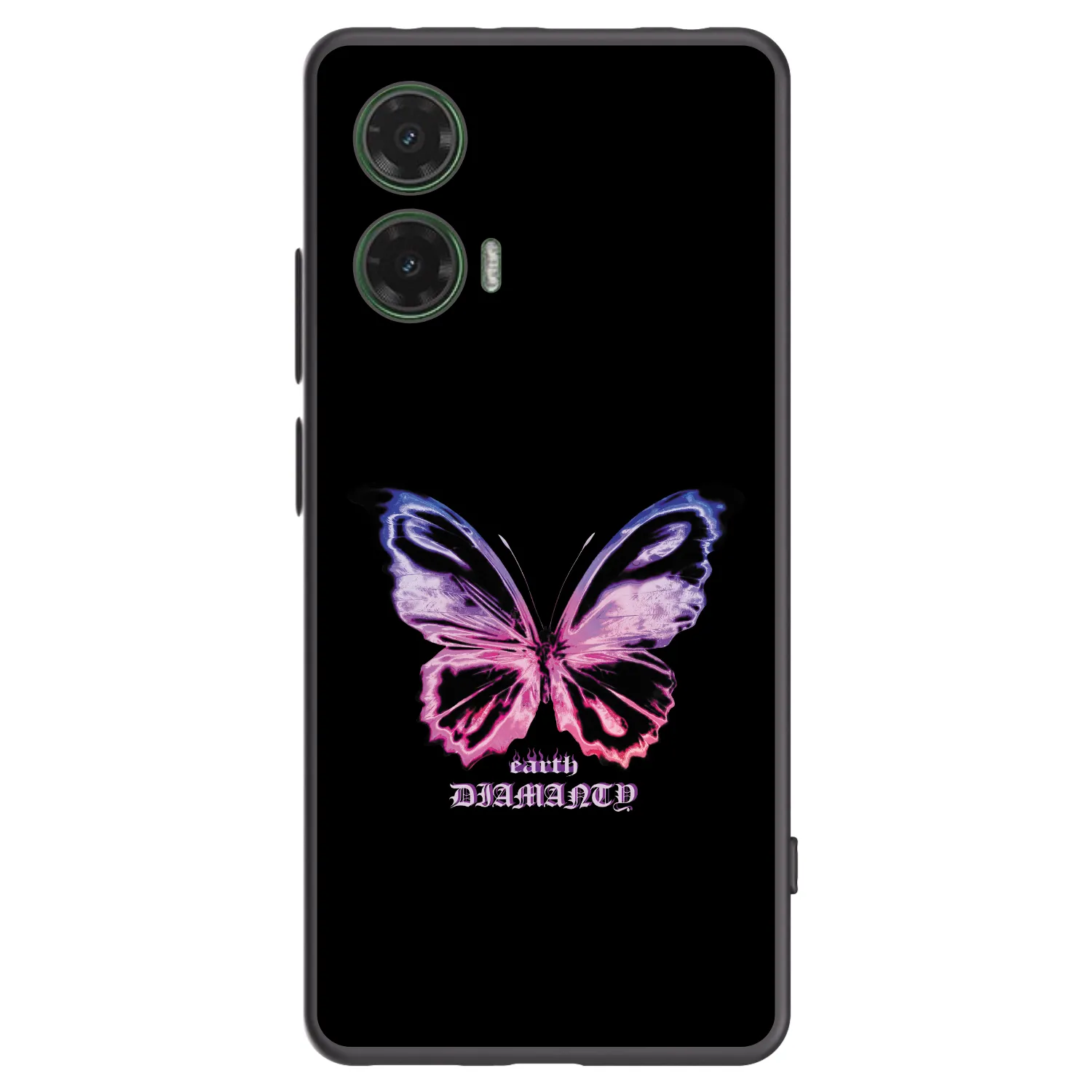 Picasee crna silikonska maskica za Motorola Moto G35 5G - Diamanty Purple