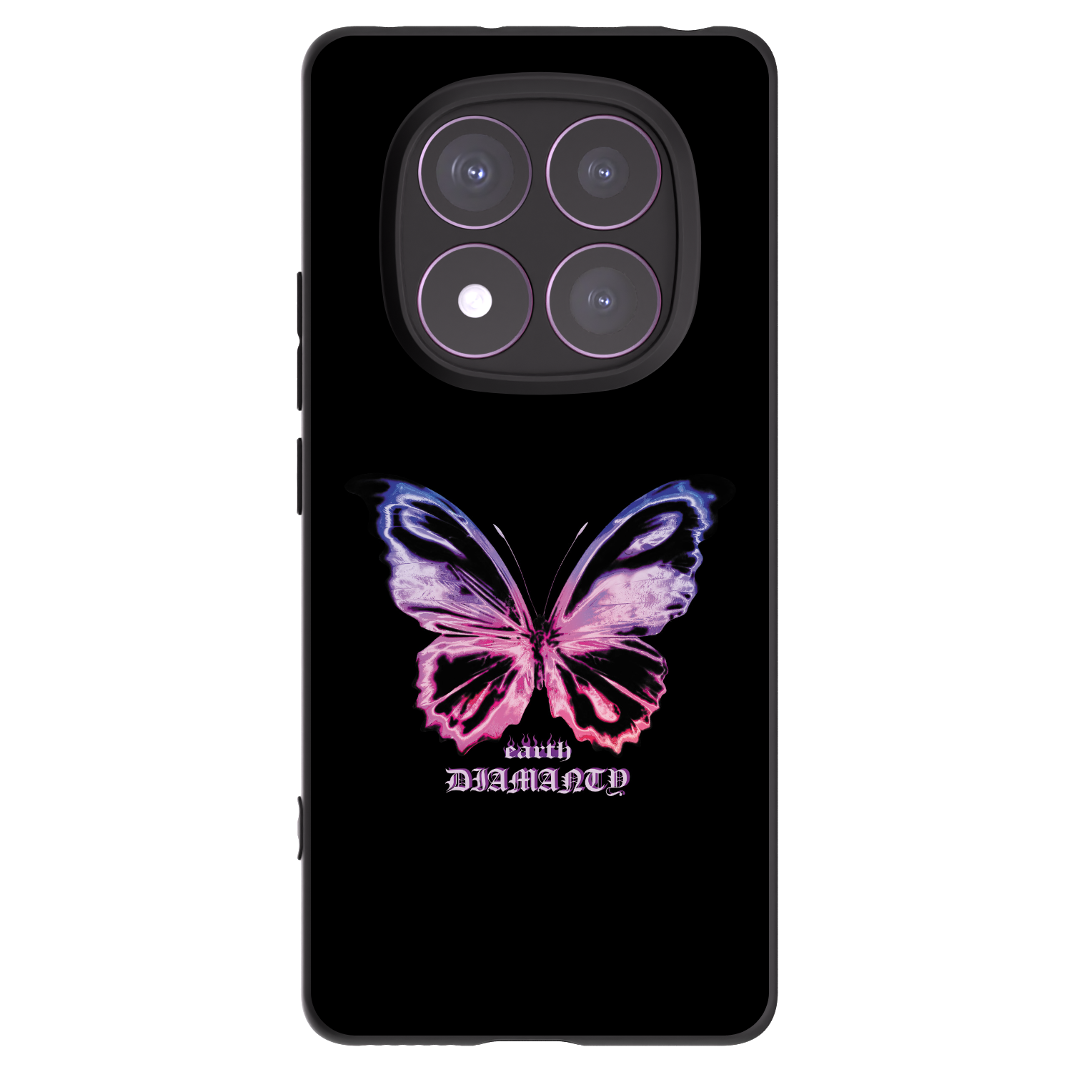 Picasee crna silikonska maskica za Xiaomi Redmi Note 14 Pro 4G - Diamanty Purple