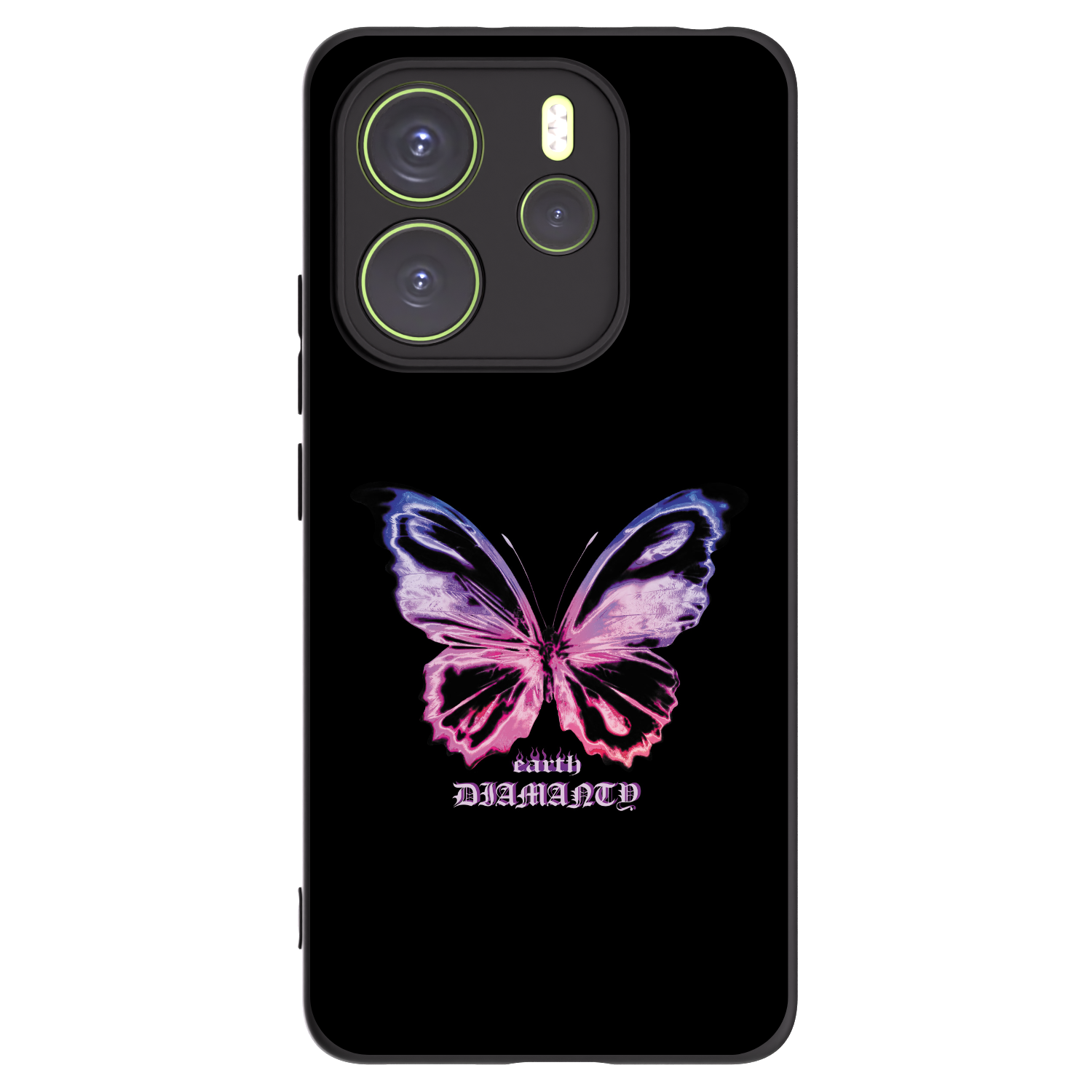 Picasee crna silikonska maskica za Xiaomi Redmi Note 14 4G - Diamanty Purple
