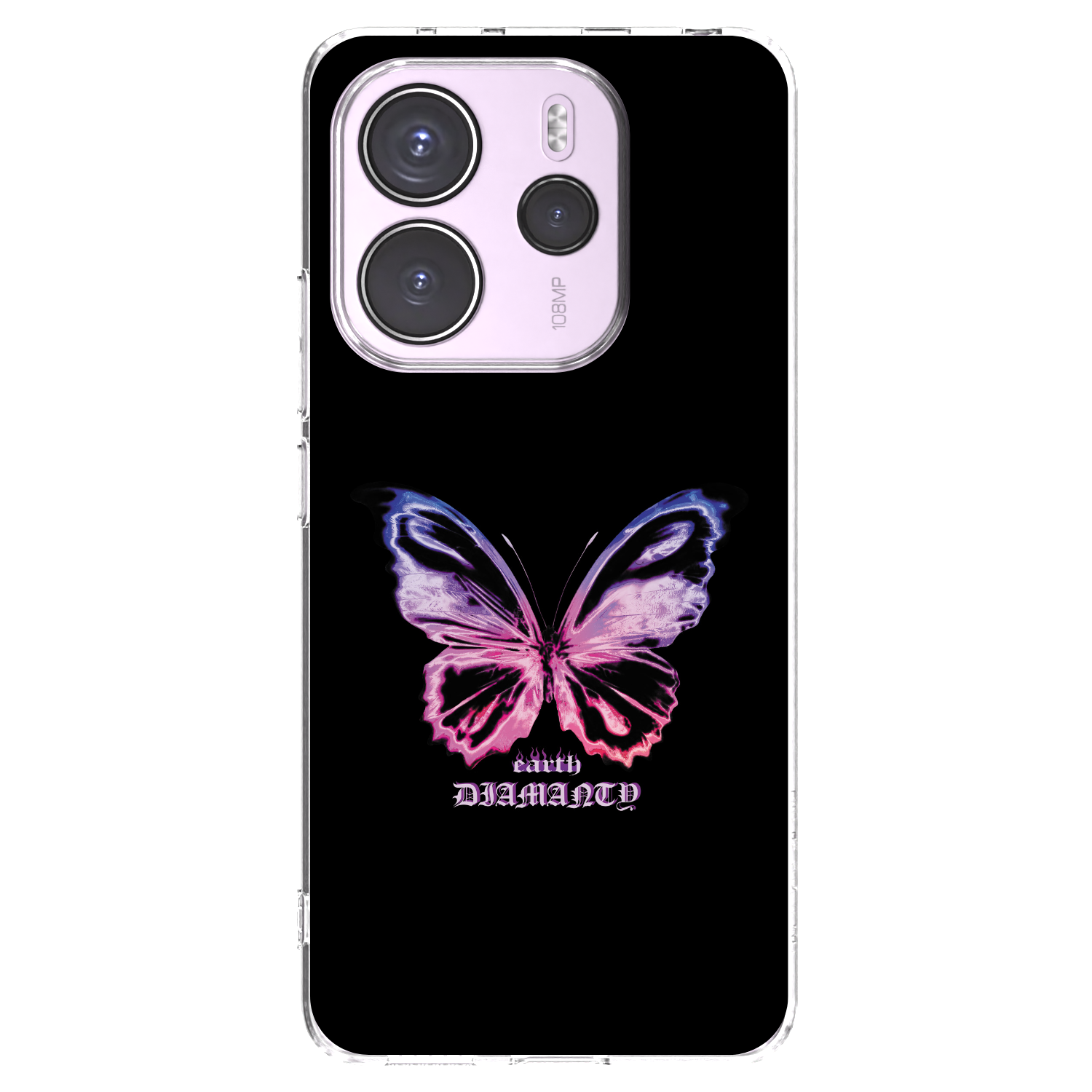 Picasee silikonska prozirna maskica za Xiaomi Redmi Note 14 4G - Diamanty Purple