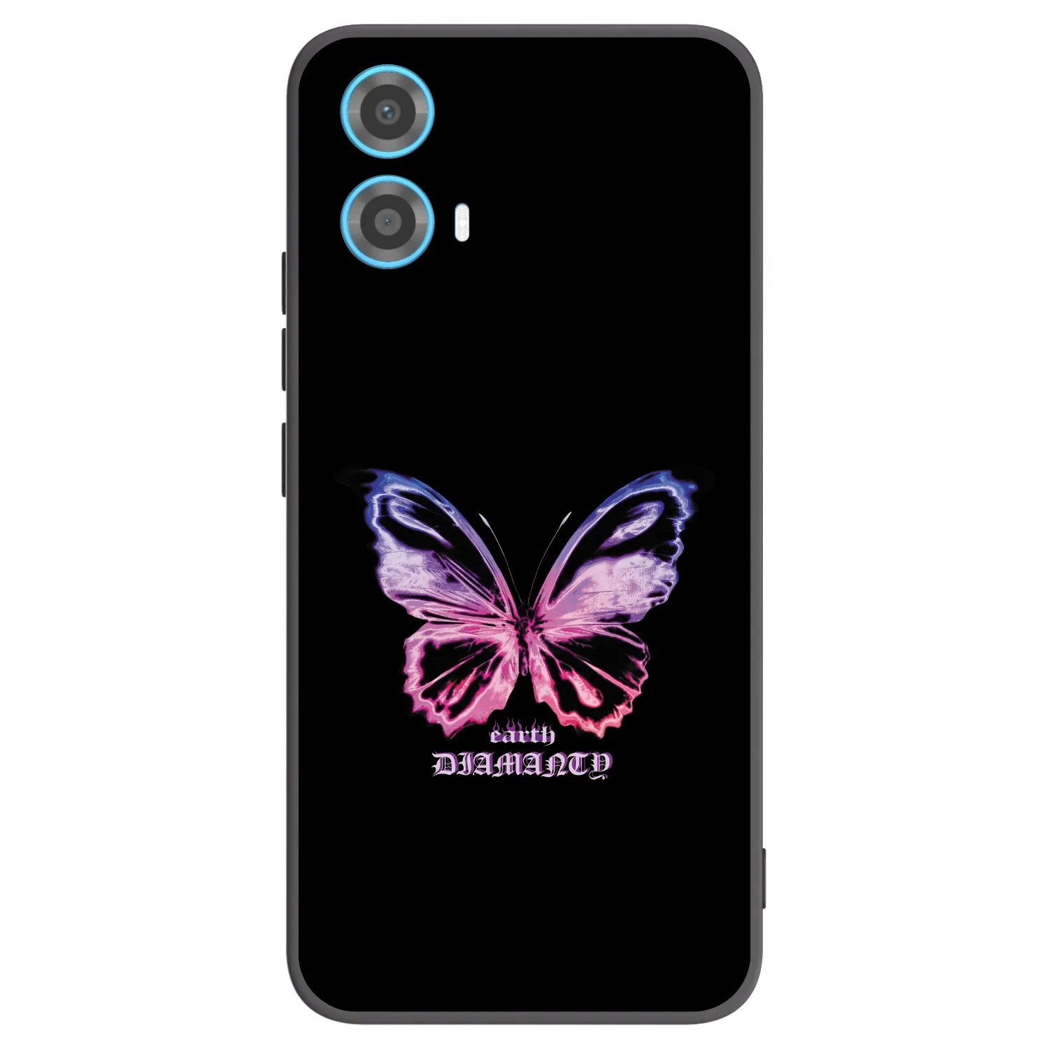 Picasee crna silikonska maskica za Motorola Moto G34 5G - Diamanty Purple