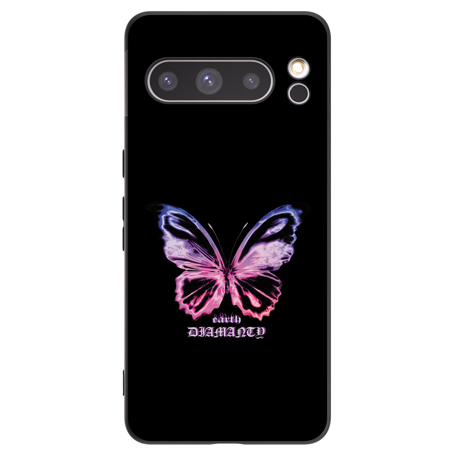 Picasee crna silikonska maskica za Google Pixel 8 Pro - Diamanty Purple