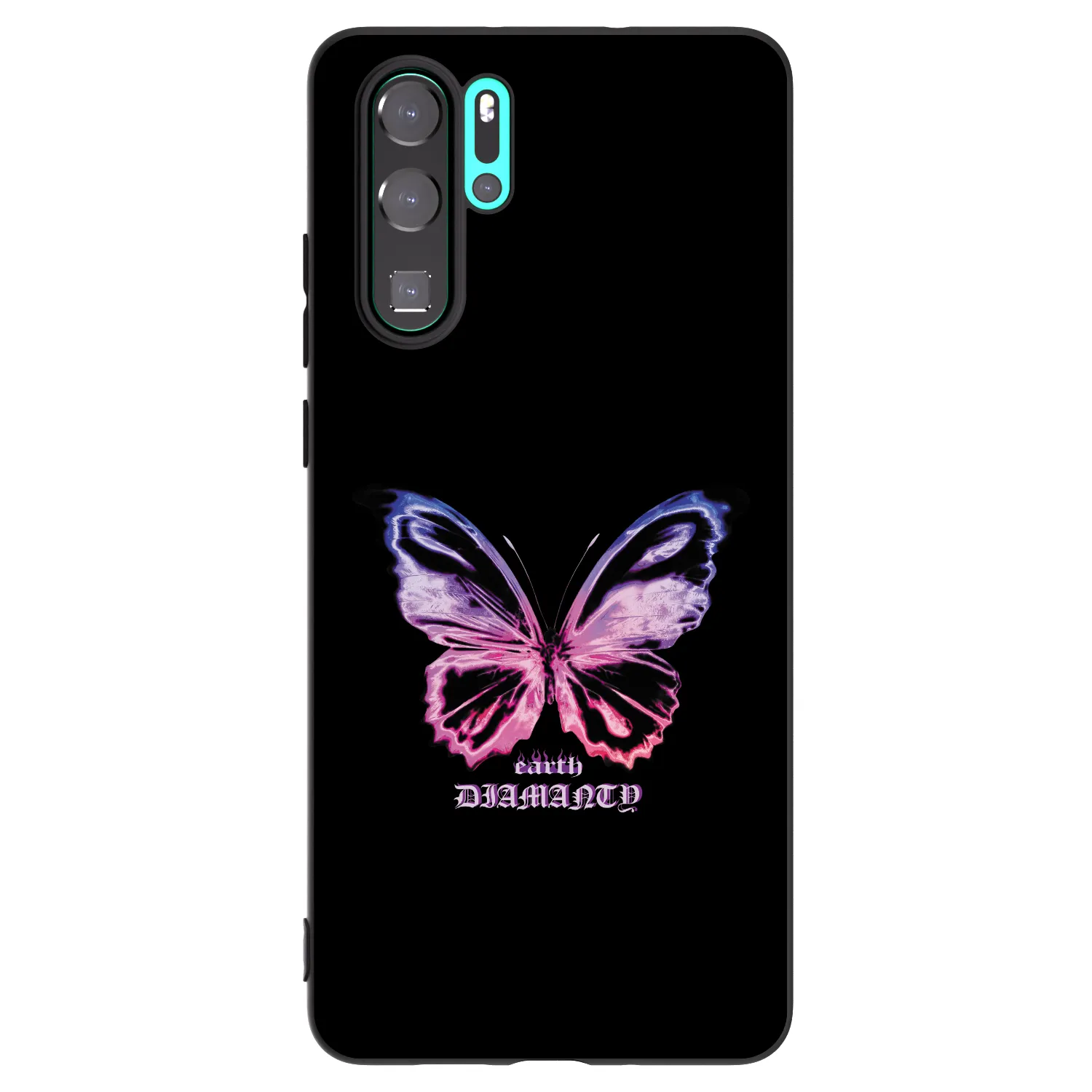 Picasee crna silikonska maskica za Huawei P30 Pro - Diamanty Purple