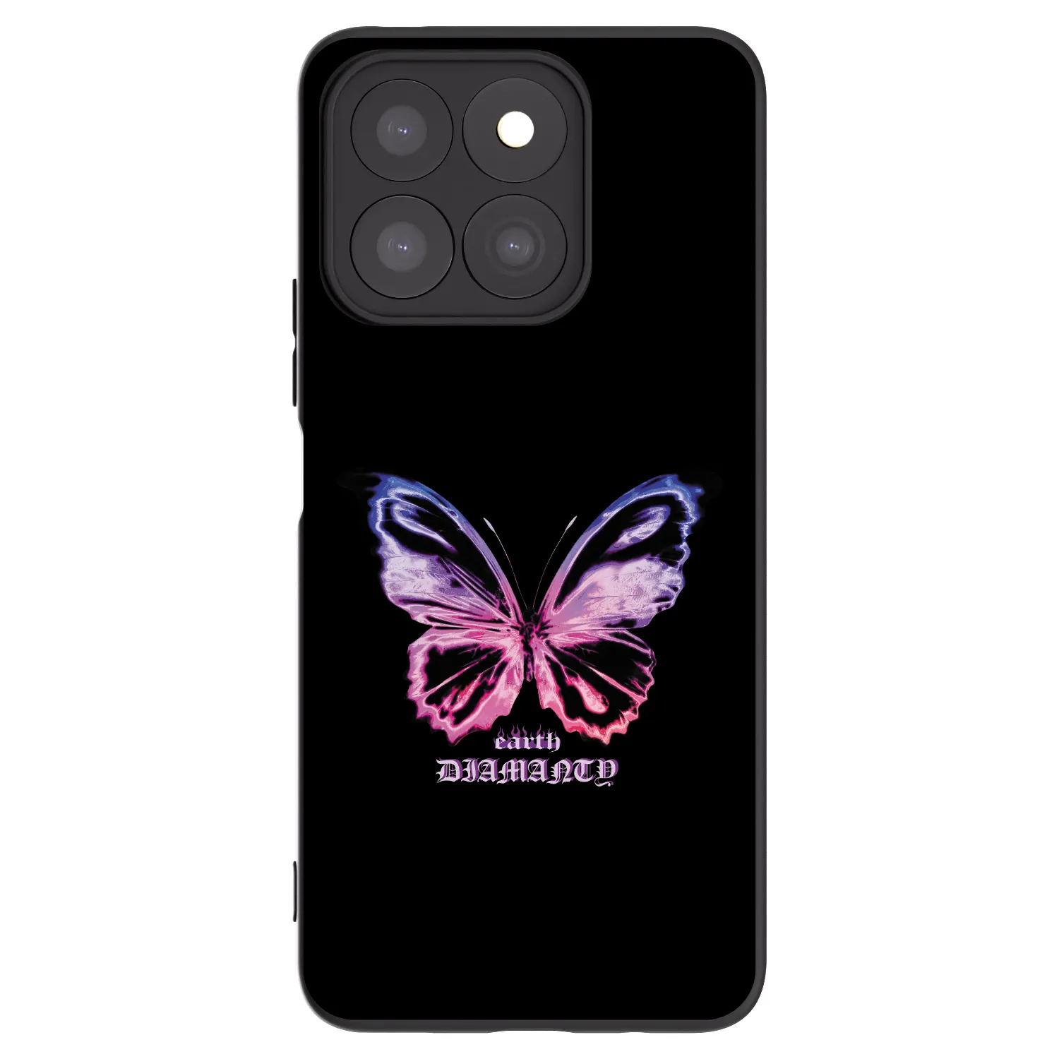 Picasee crna silikonska maskica za Honor X8c - Diamanty Purple