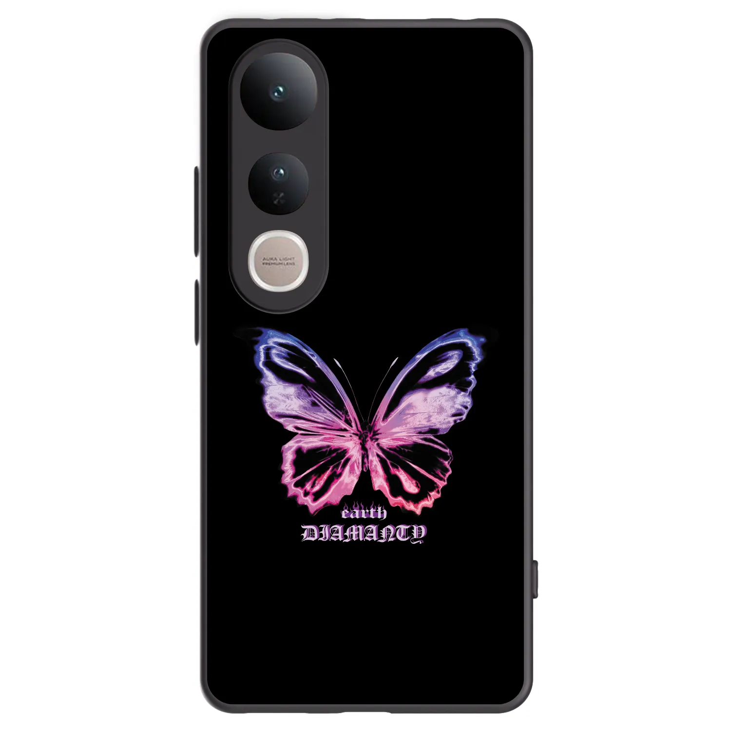 Picasee crna silikonska maskica za Vivo V50 Lite 5G - Diamanty Purple