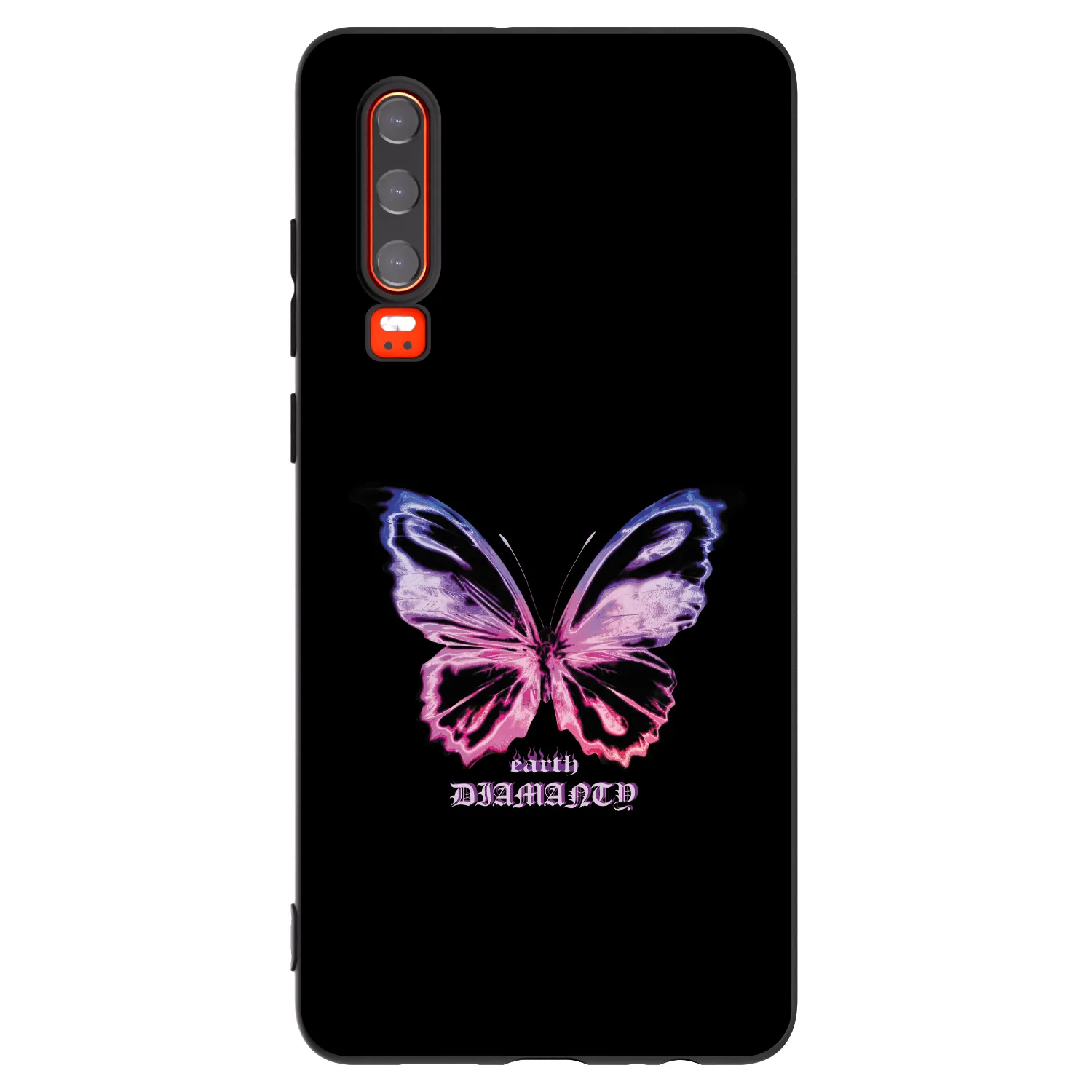 Picasee crna silikonska maskica za Huawei P30 - Diamanty Purple
