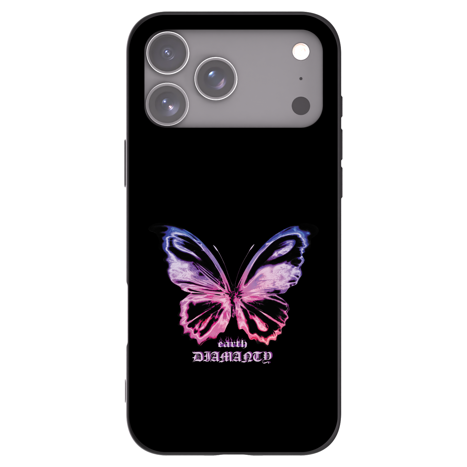 Picasee crna silikonska maskica za Apple iPhone 17 Pro Max - Diamanty Purple