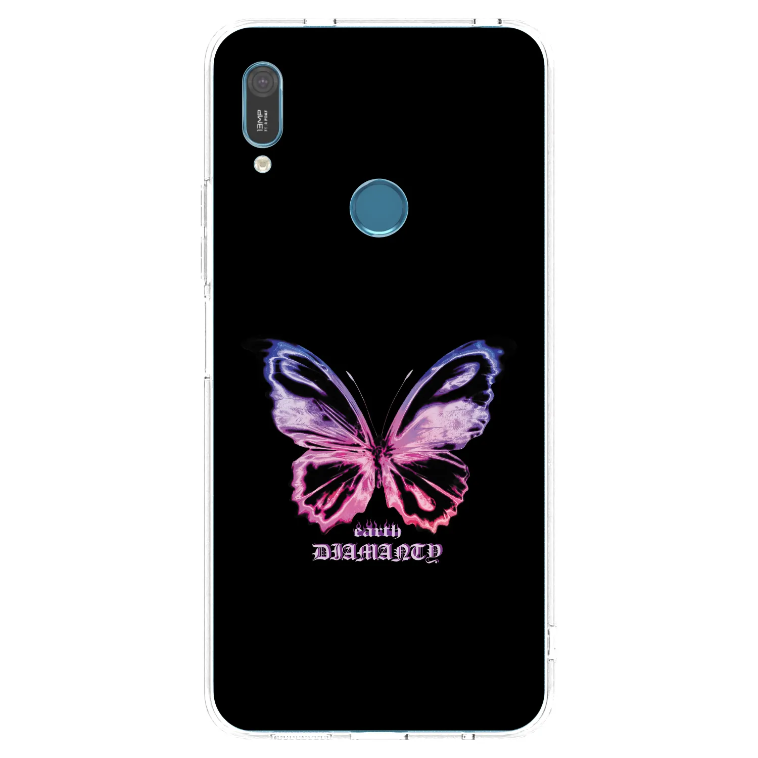 Picasee silikonska prozirna maskica za Huawei Y6 2019 - Diamanty Purple