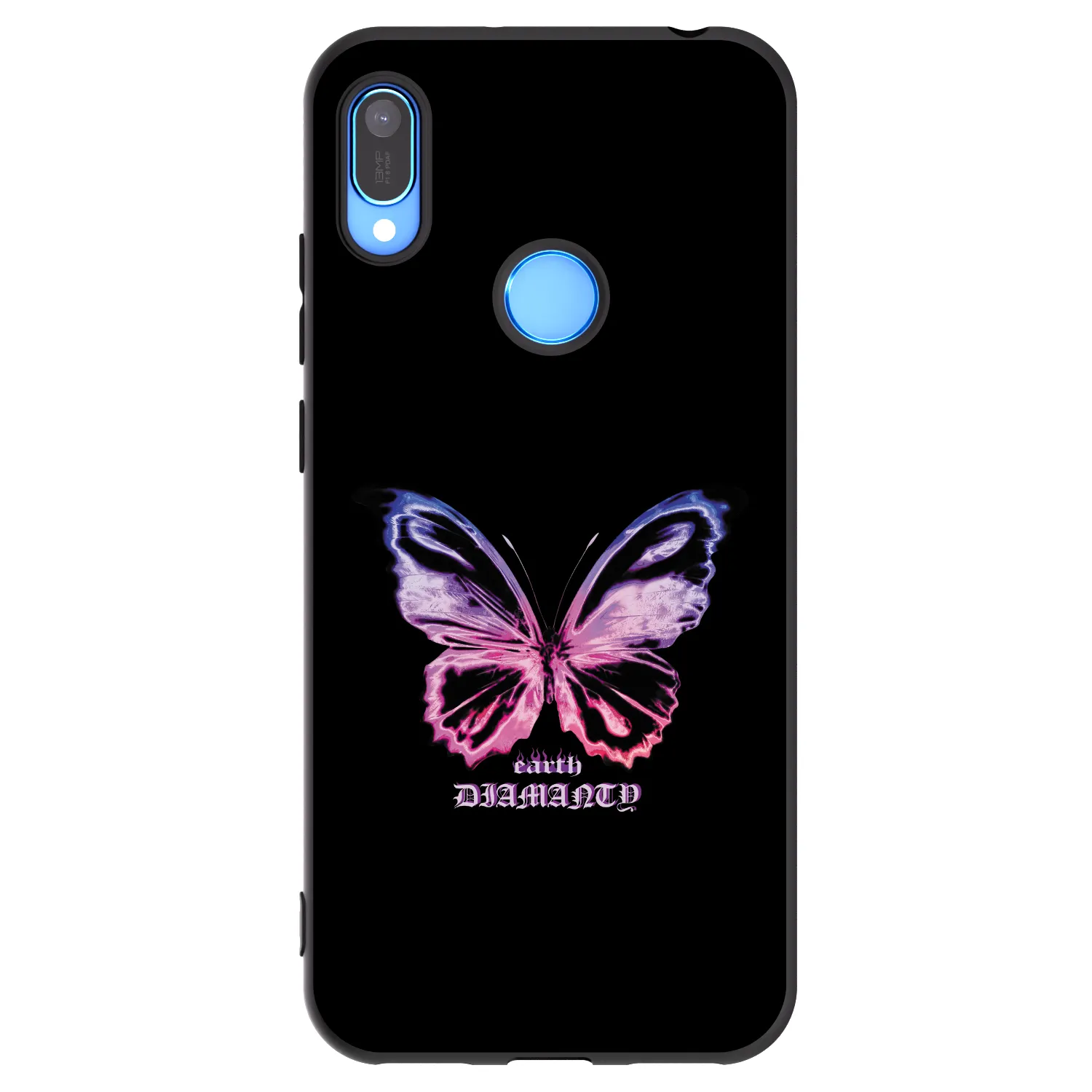 Picasee crna silikonska maskica za Huawei Y6 2019 - Diamanty Purple