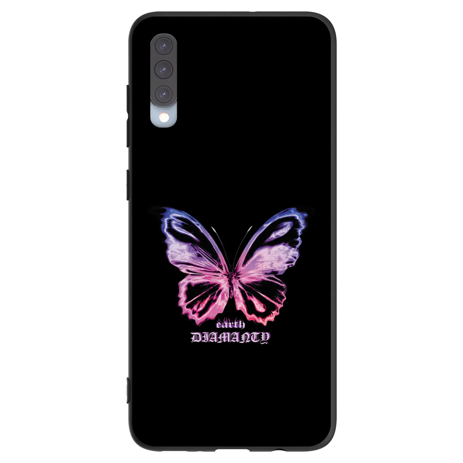 Picasee crna silikonska maskica za Samsung Galaxy A70 A705F - Diamanty Purple