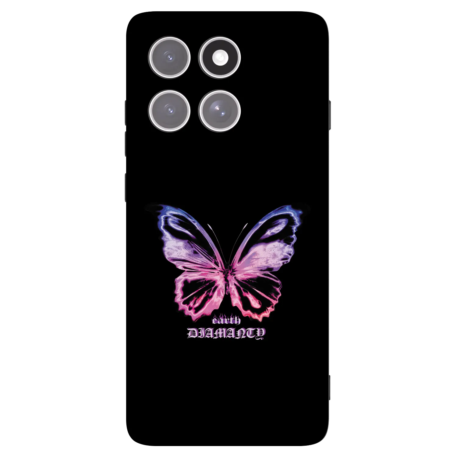 Picasee crna silikonska maskica za Motorola Edge 60 Pro - Diamanty Purple