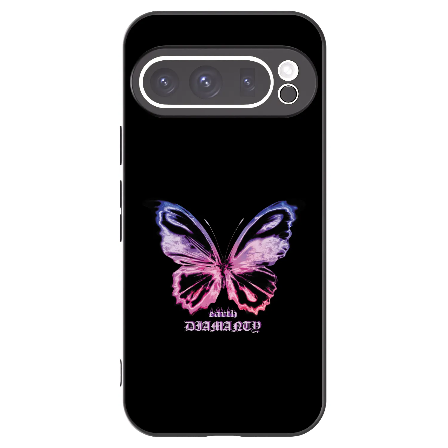 Picasee crna silikonska maskica za Google Pixel 9 Pro XL - Diamanty Purple