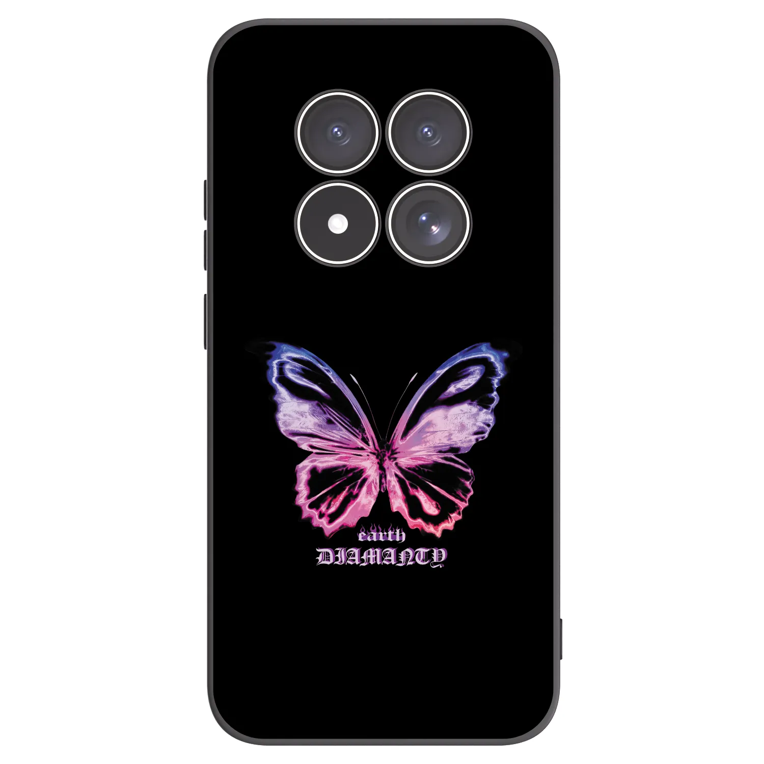 Picasee crna silikonska maskica za Xiaomi Redmi Note 15 Pro 4G - Diamanty Purple