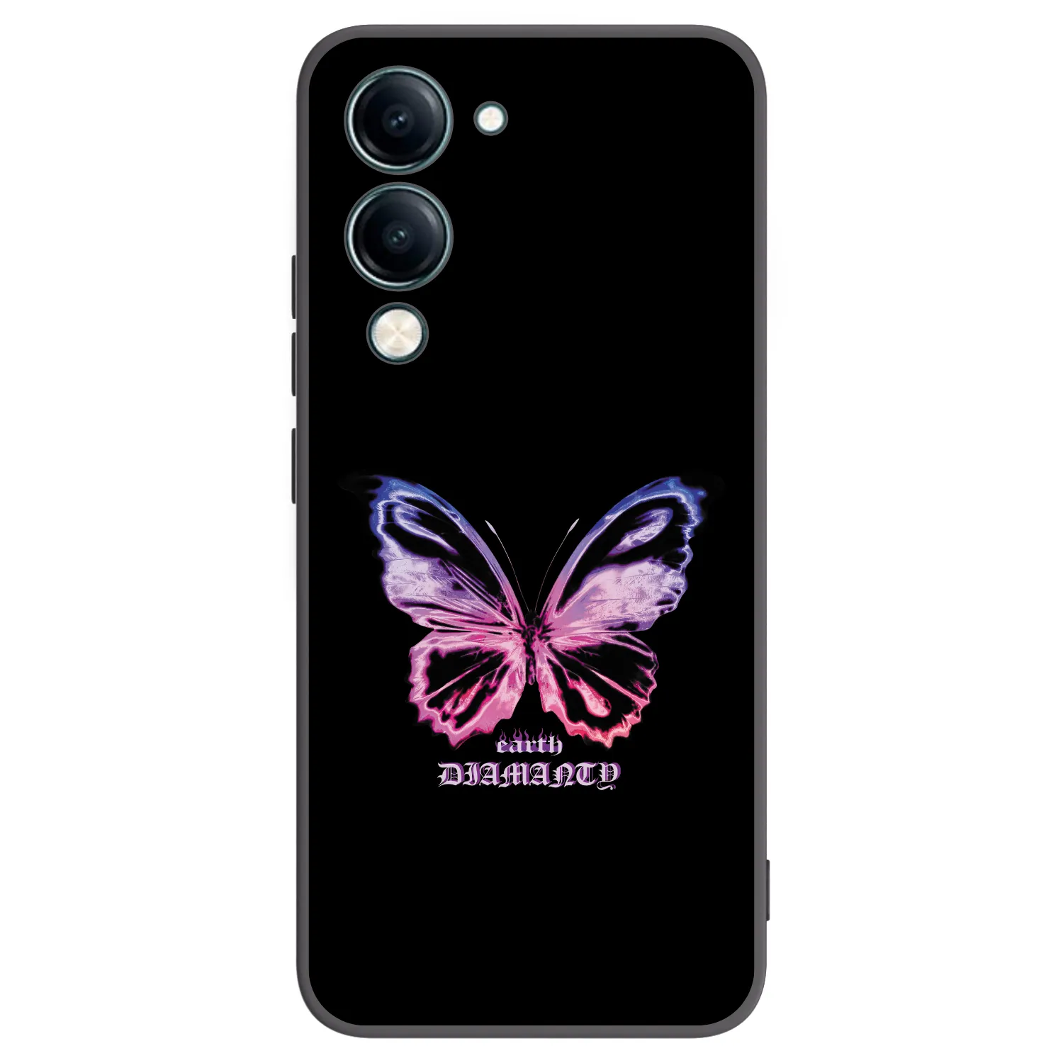 Picasee crna silikonska maskica za Vivo Y29s 5G - Diamanty Purple
