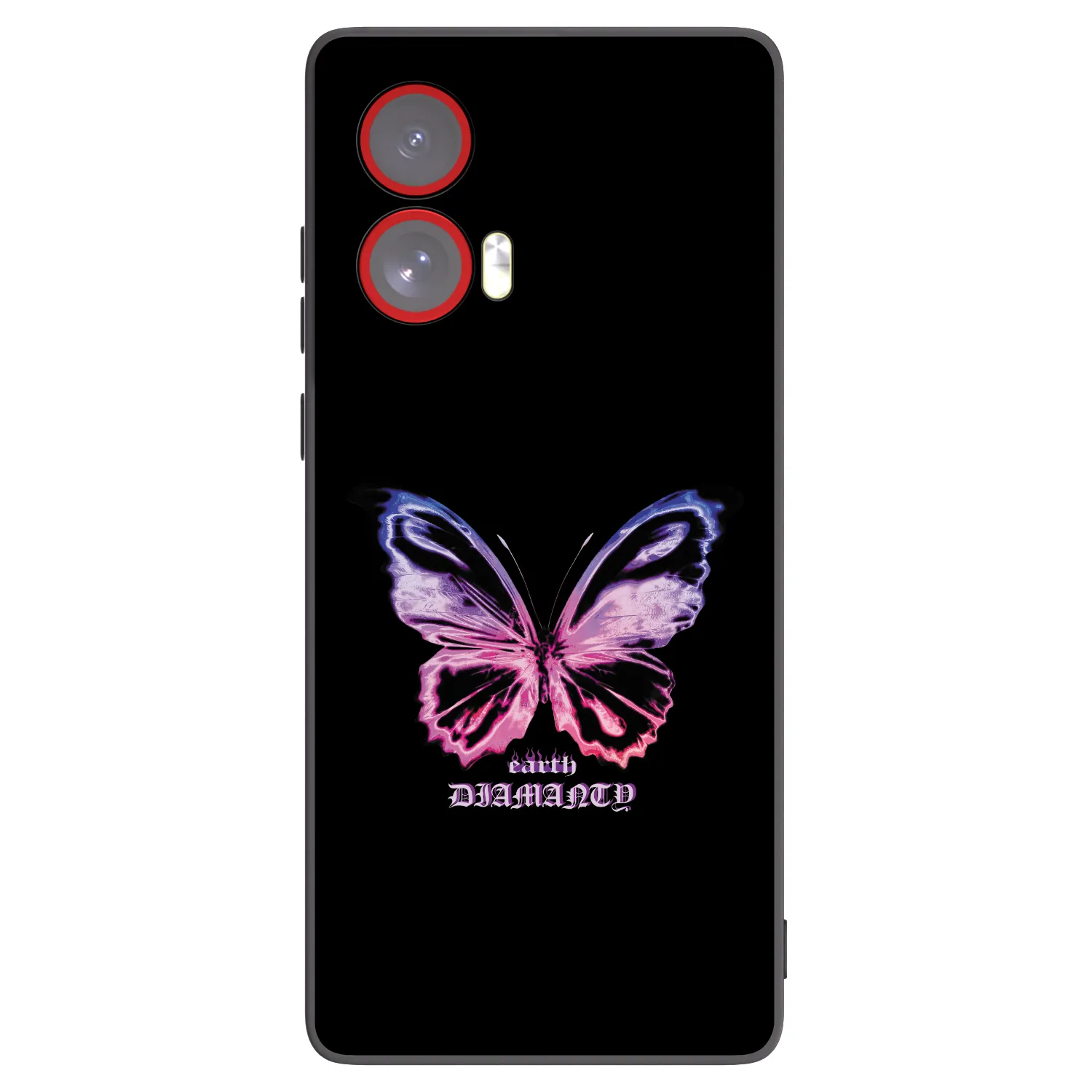 Picasee crna silikonska maskica za Motorola Edge 50 Fusion - Diamanty Purple