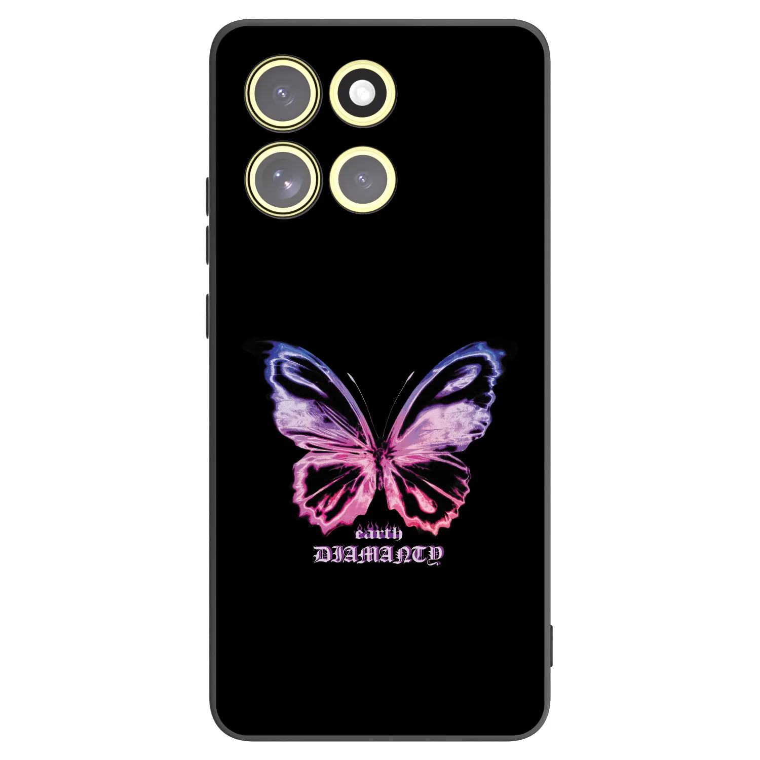 Picasee crna silikonska maskica za Motorola Moto G86 Power 5G - Diamanty Purple