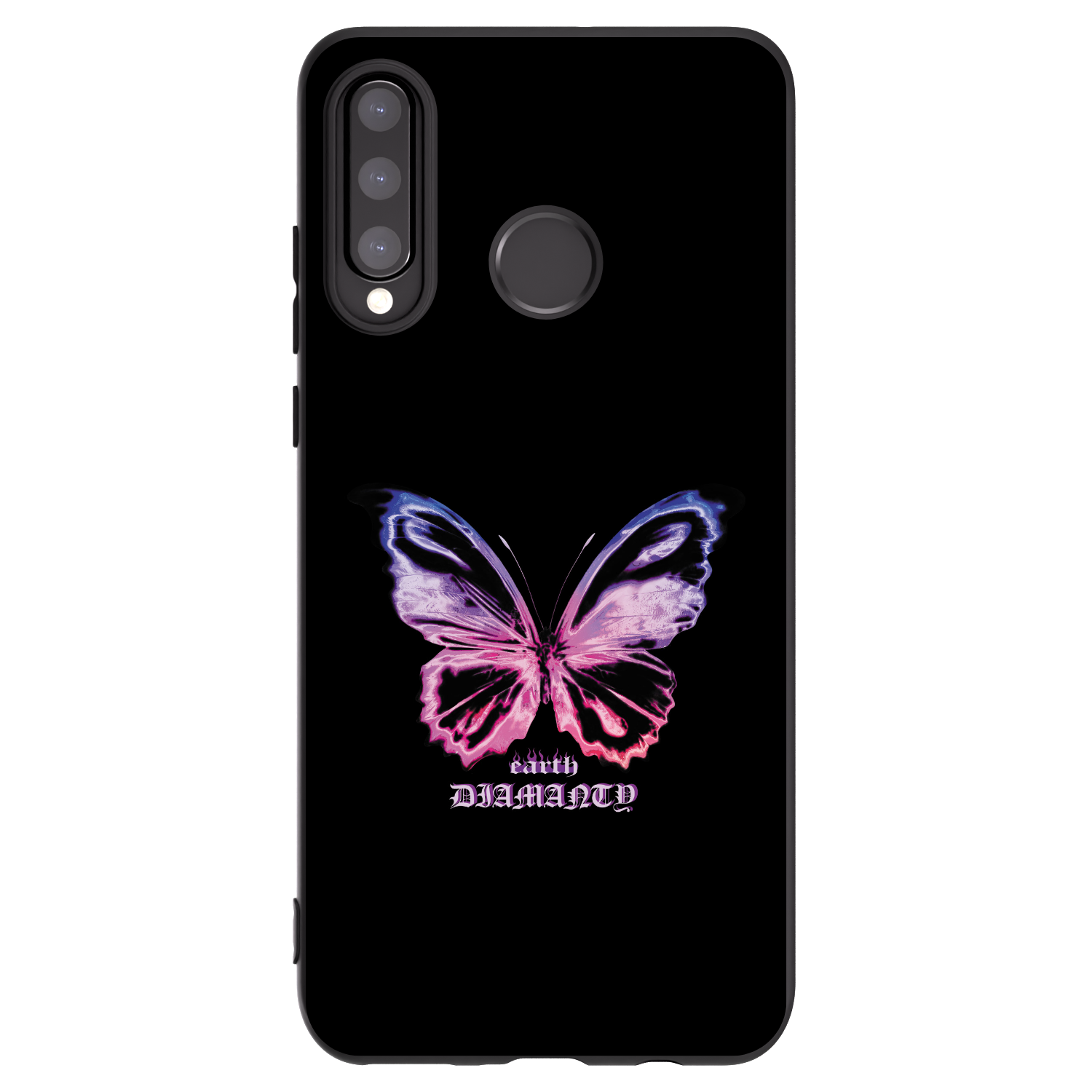 Picasee crna silikonska maskica za Huawei P30 Lite - Diamanty Purple