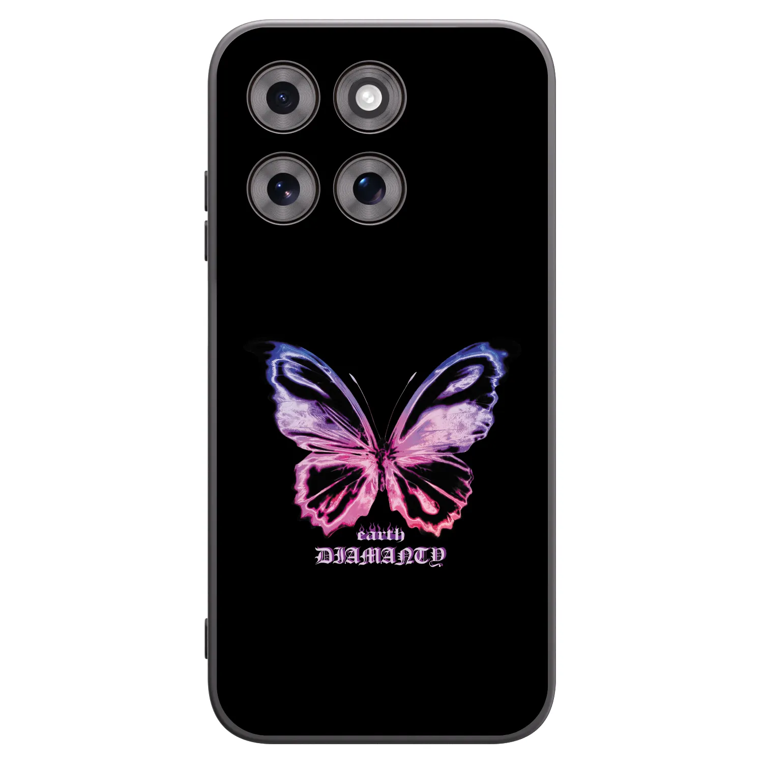 Picasee crna silikonska maskica za Motorola Moto G77 - Diamanty Purple
