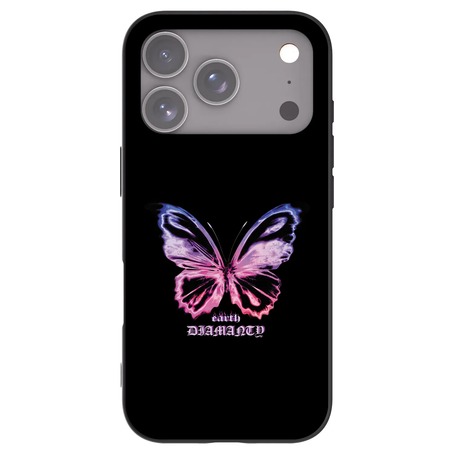 Picasee crna silikonska maskica za Apple iPhone 18 Pro - Diamanty Purple