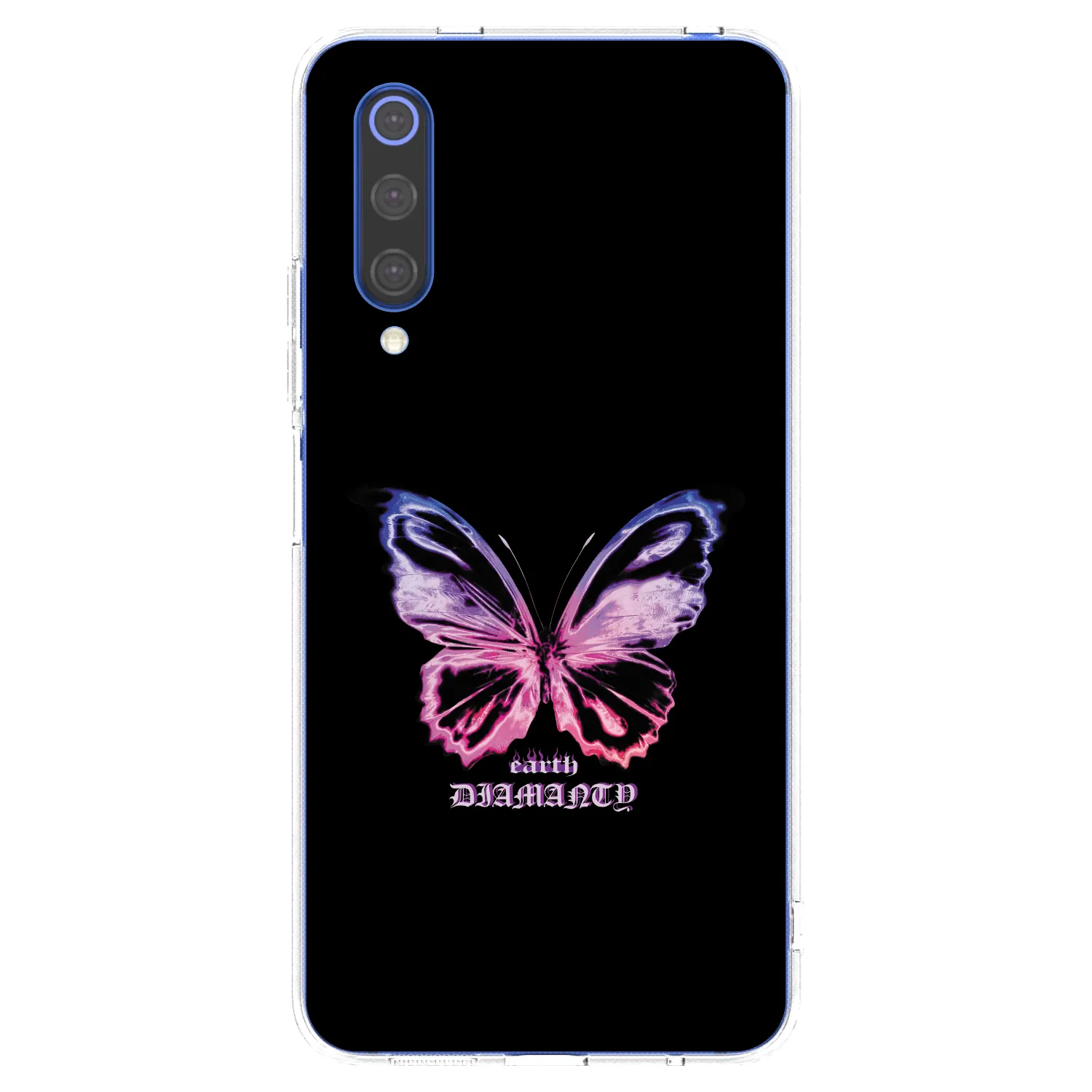 Picasee silikonska prozirna maskica za Xiaomi Mi 9 SE - Diamanty Purple