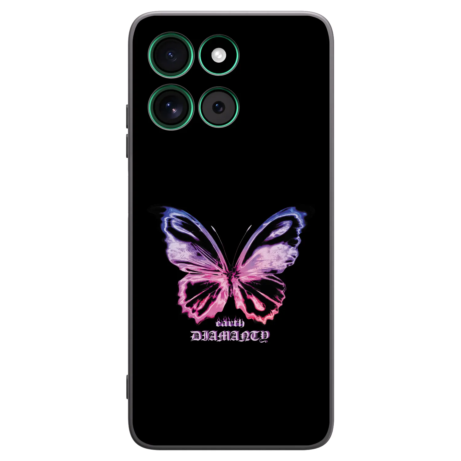 Picasee crna silikonska maskica za Motorola Moto G57 Power - Diamanty Purple