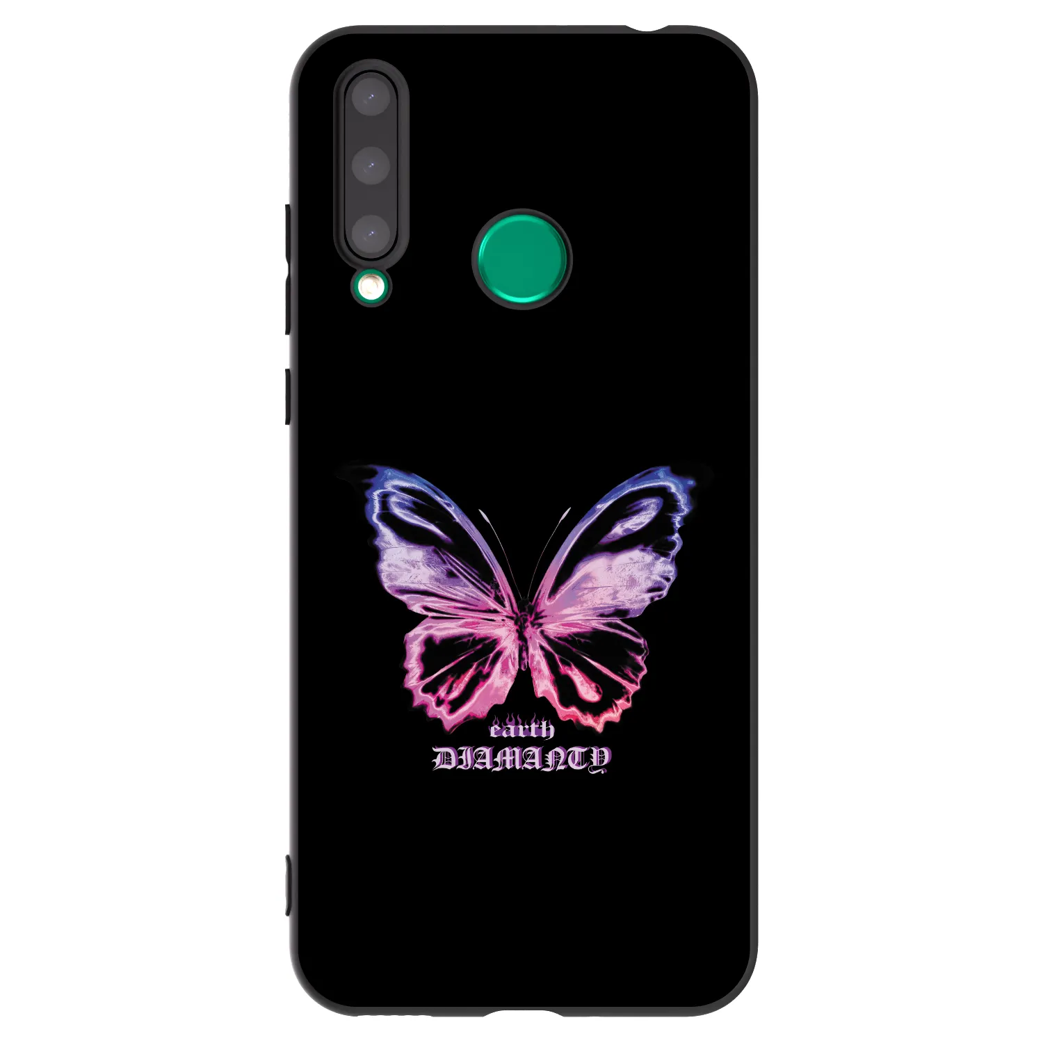 Picasee crna silikonska maskica za Honor 20 Lite - Diamanty Purple