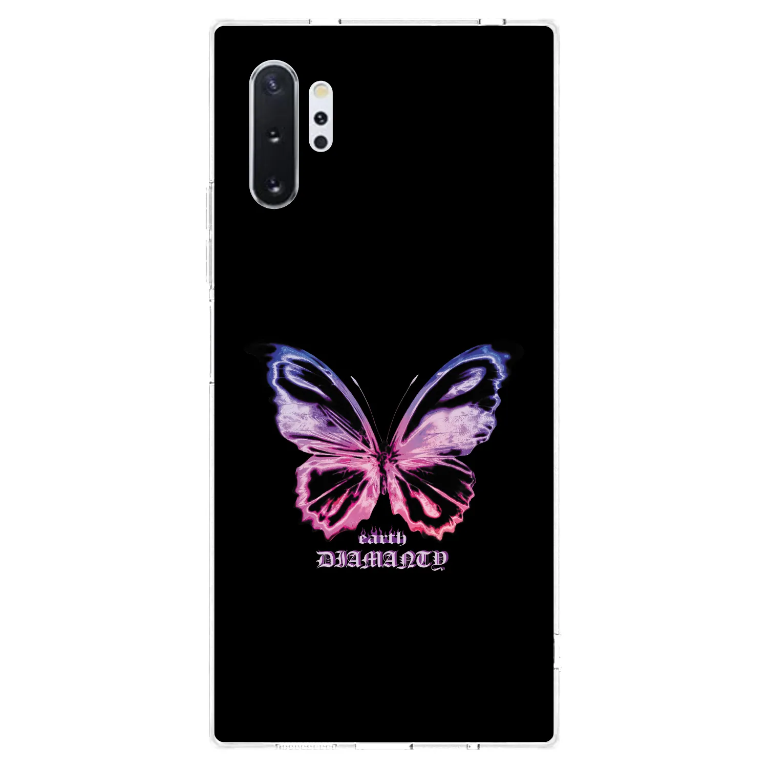 Picasee silikonska prozirna maskica za Samsung Galaxy Note 10+ N975F - Diamanty Purple