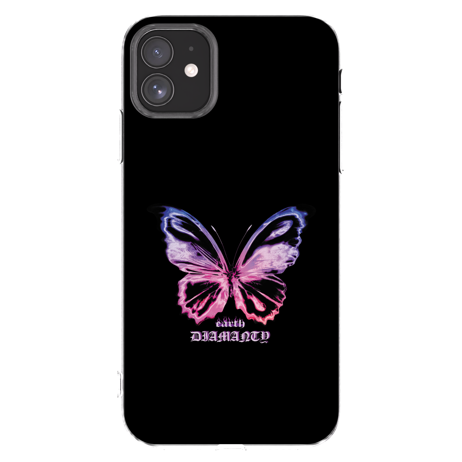 Picasee silikonska prozirna maskica za Apple iPhone 11 - Diamanty Purple
