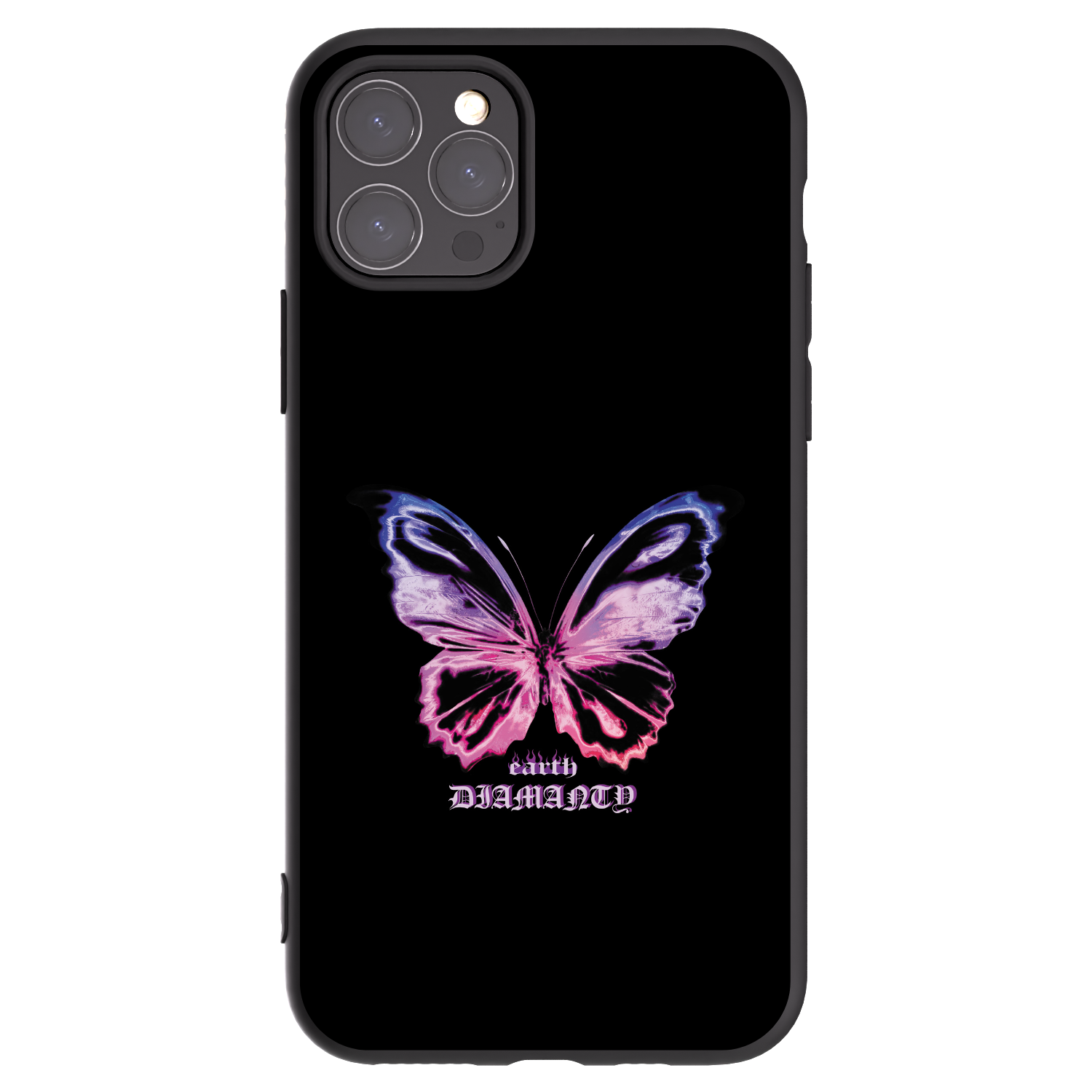 Picasee crna silikonska maskica za Apple iPhone 11 Pro - Diamanty Purple